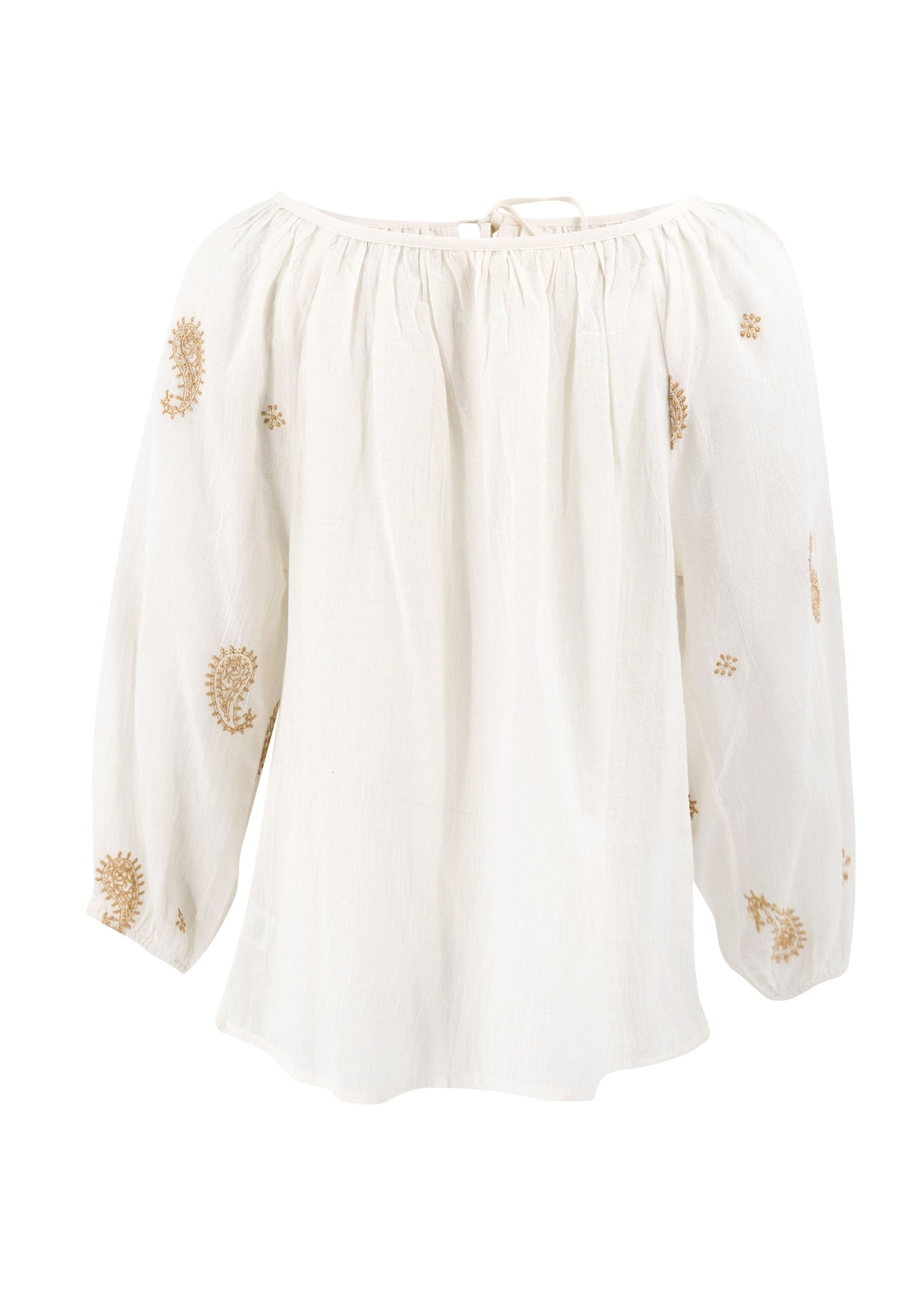 Bohemian blouse in ivory van ibzmode, Brands of Ibiza