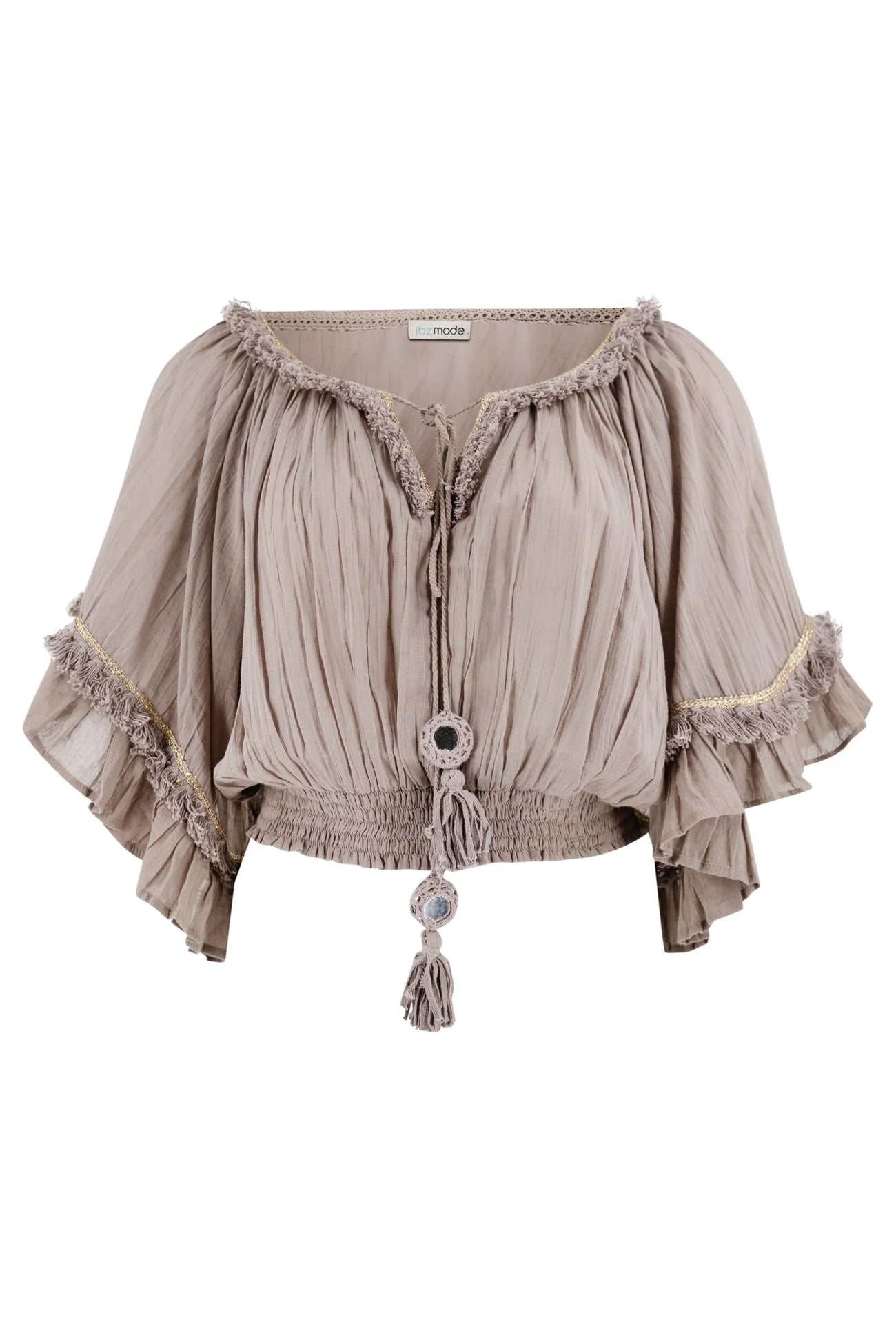 Top bohemio en color topo de ibzmode, Brands of Ibiza