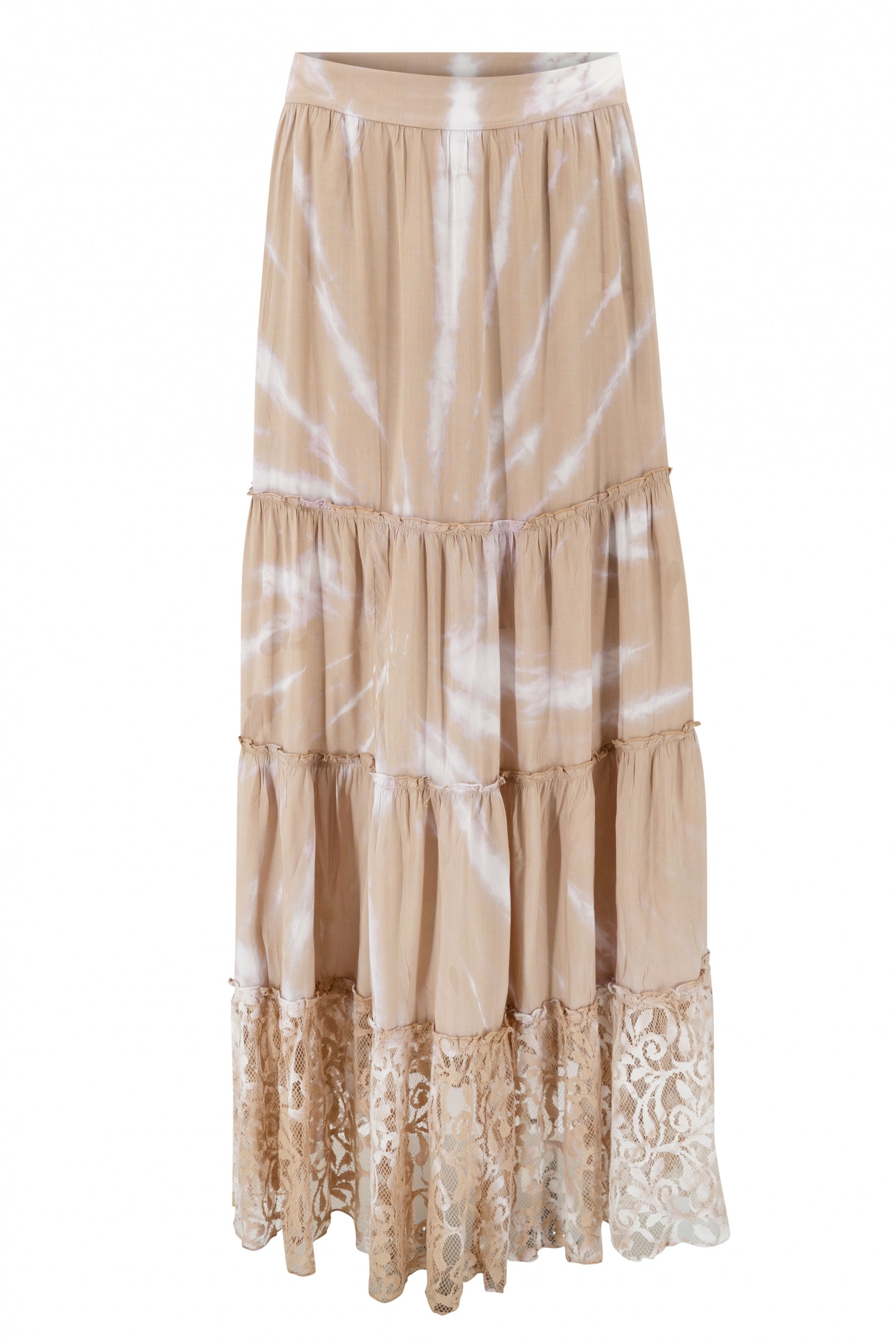 Bohemian rok in taupe van ibzmode, Brands of Ibiza