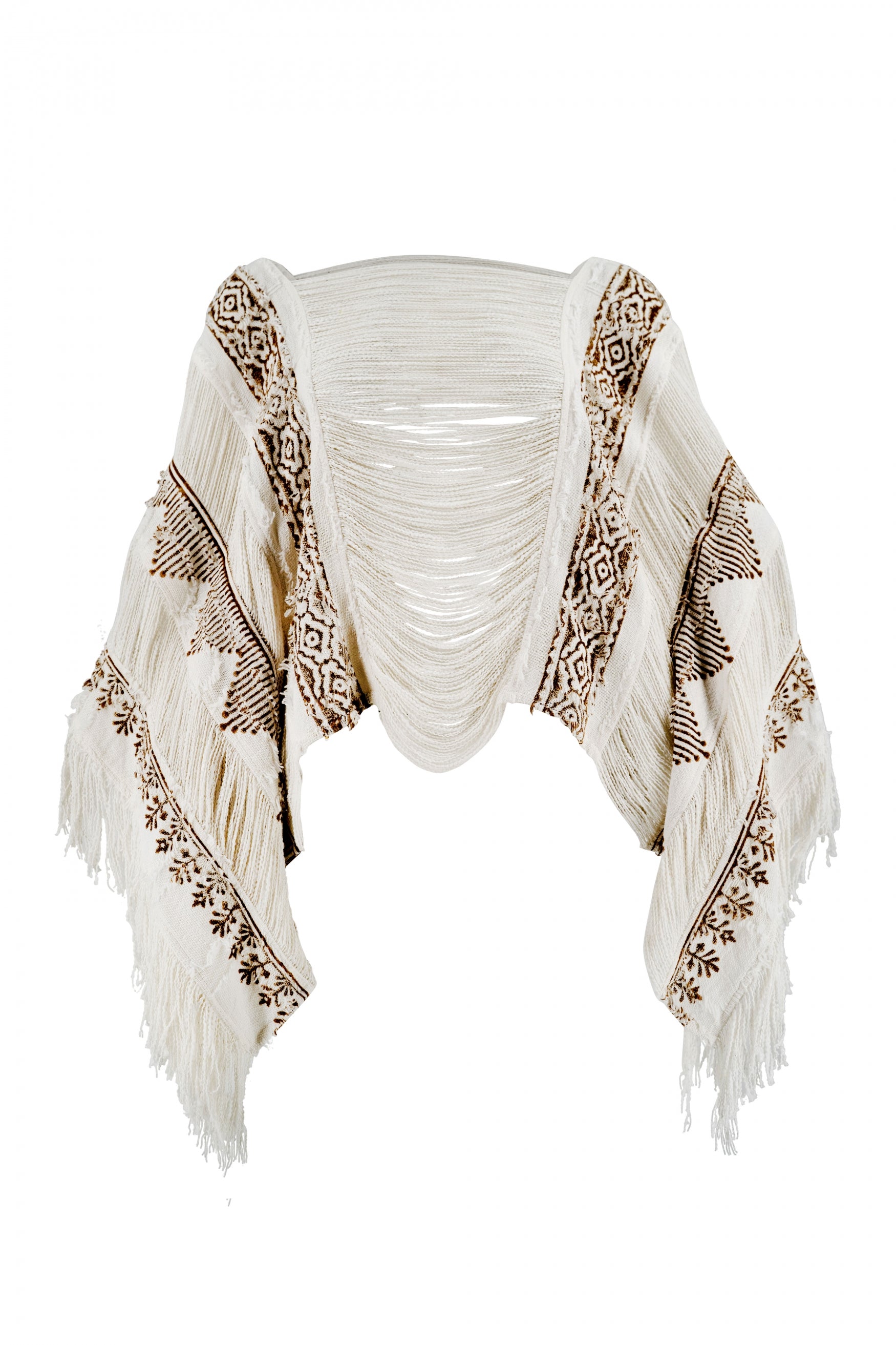 Bohemian top in white van ibzmode, Brands of Ibiza