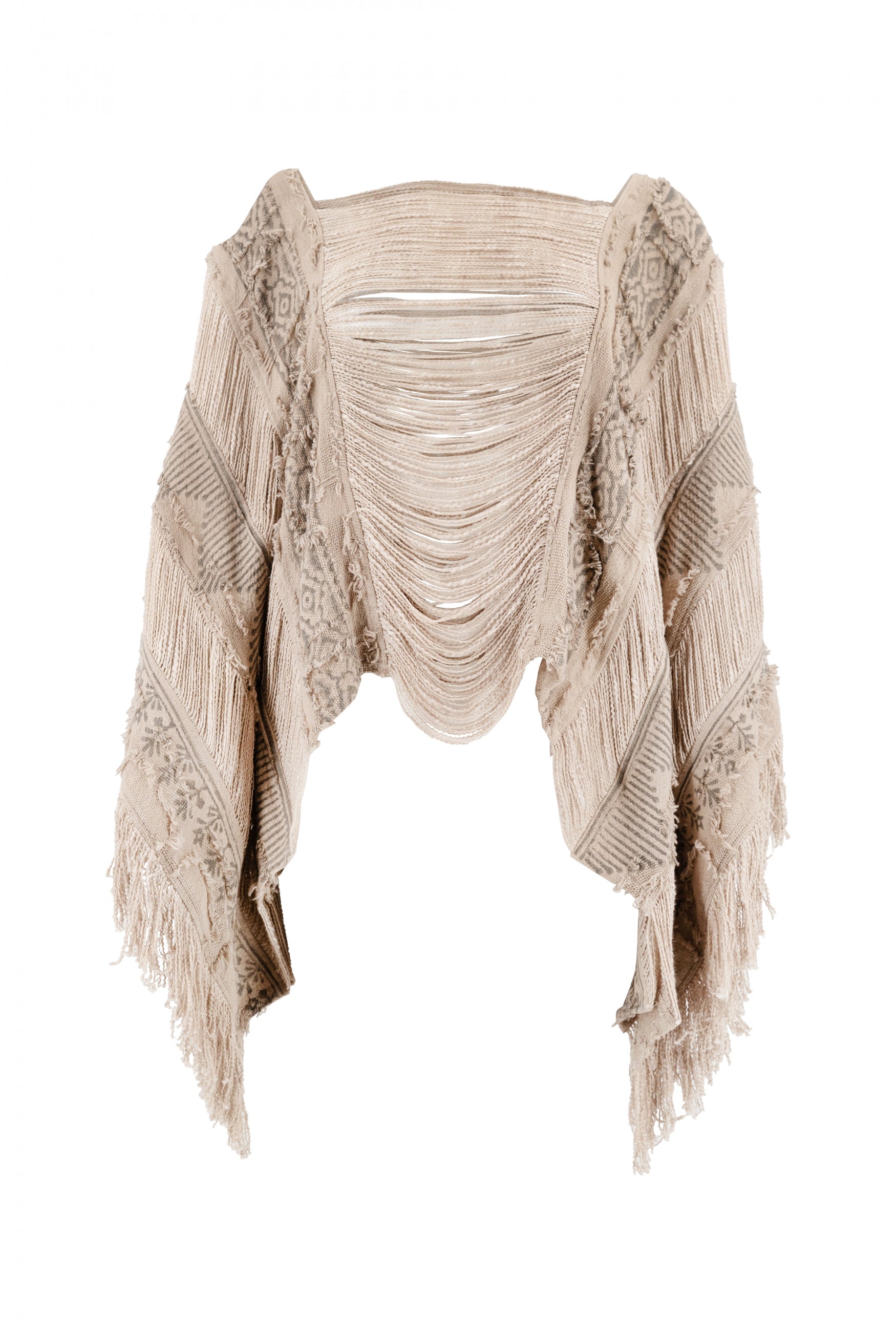 Bohemian top in sand van ibzmode, Brands of Ibiza