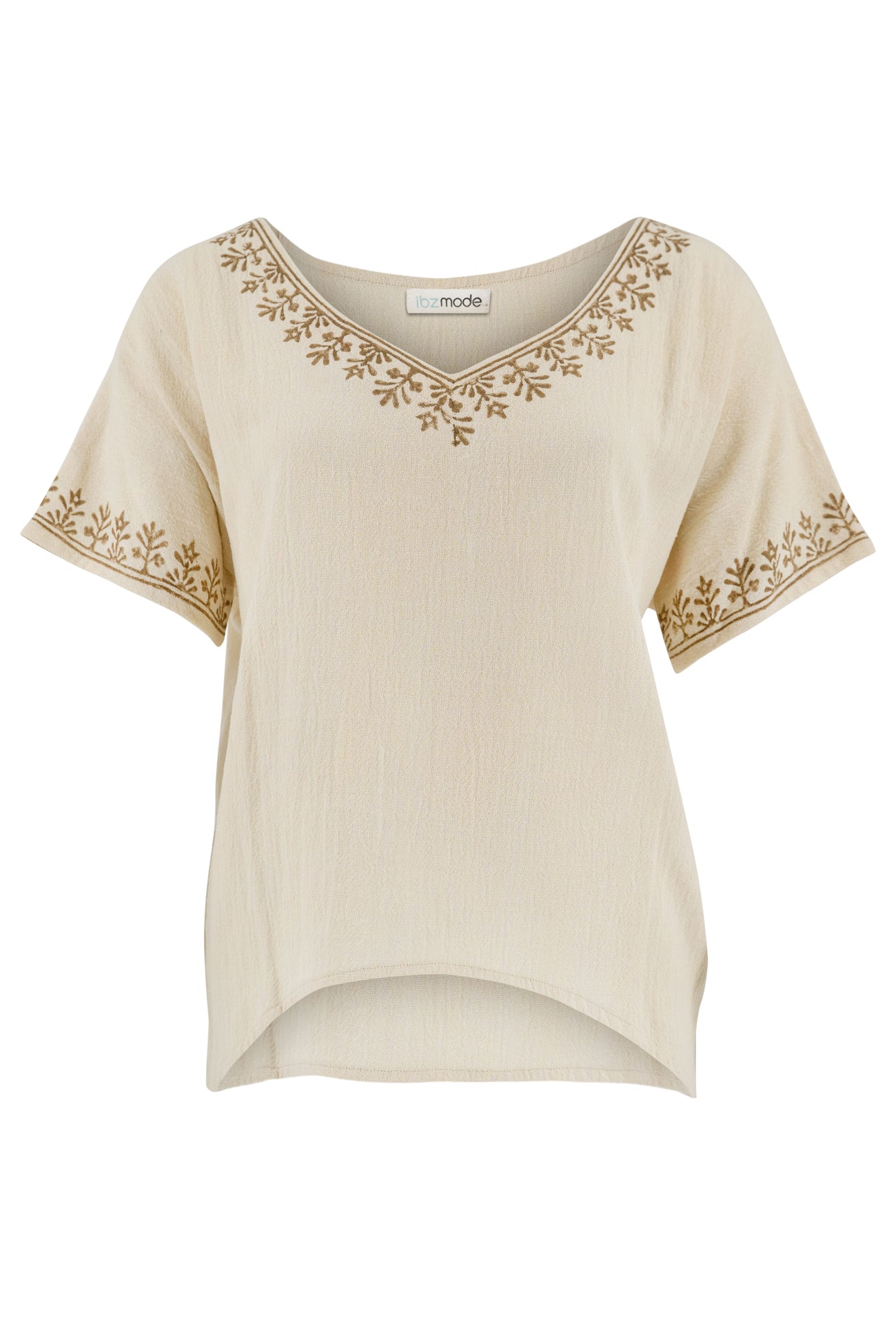 Bohemian top in ecru van ibzmode, Brands of Ibiza