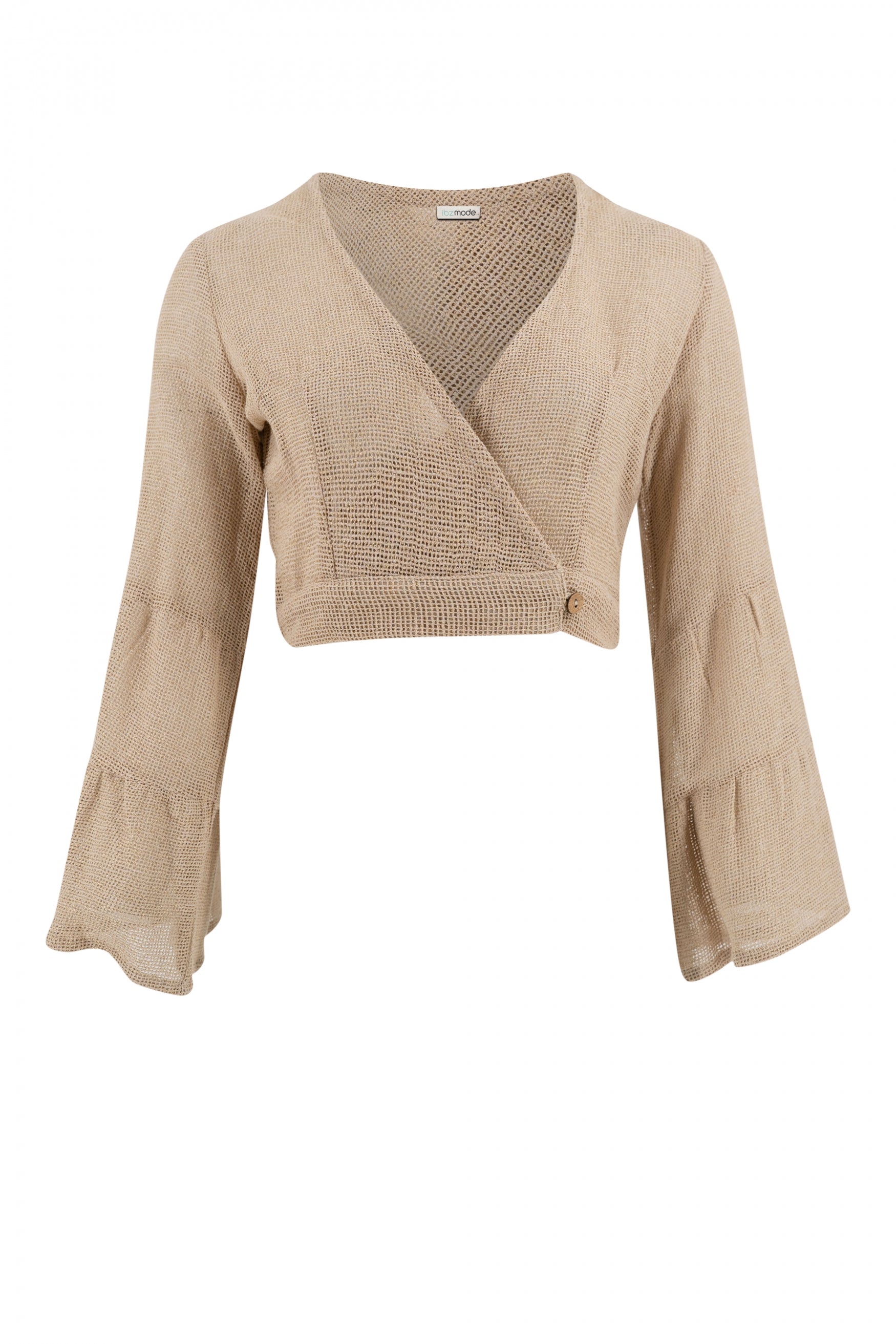 Bohemian top in sand van ibzmode, Brands of Ibiza