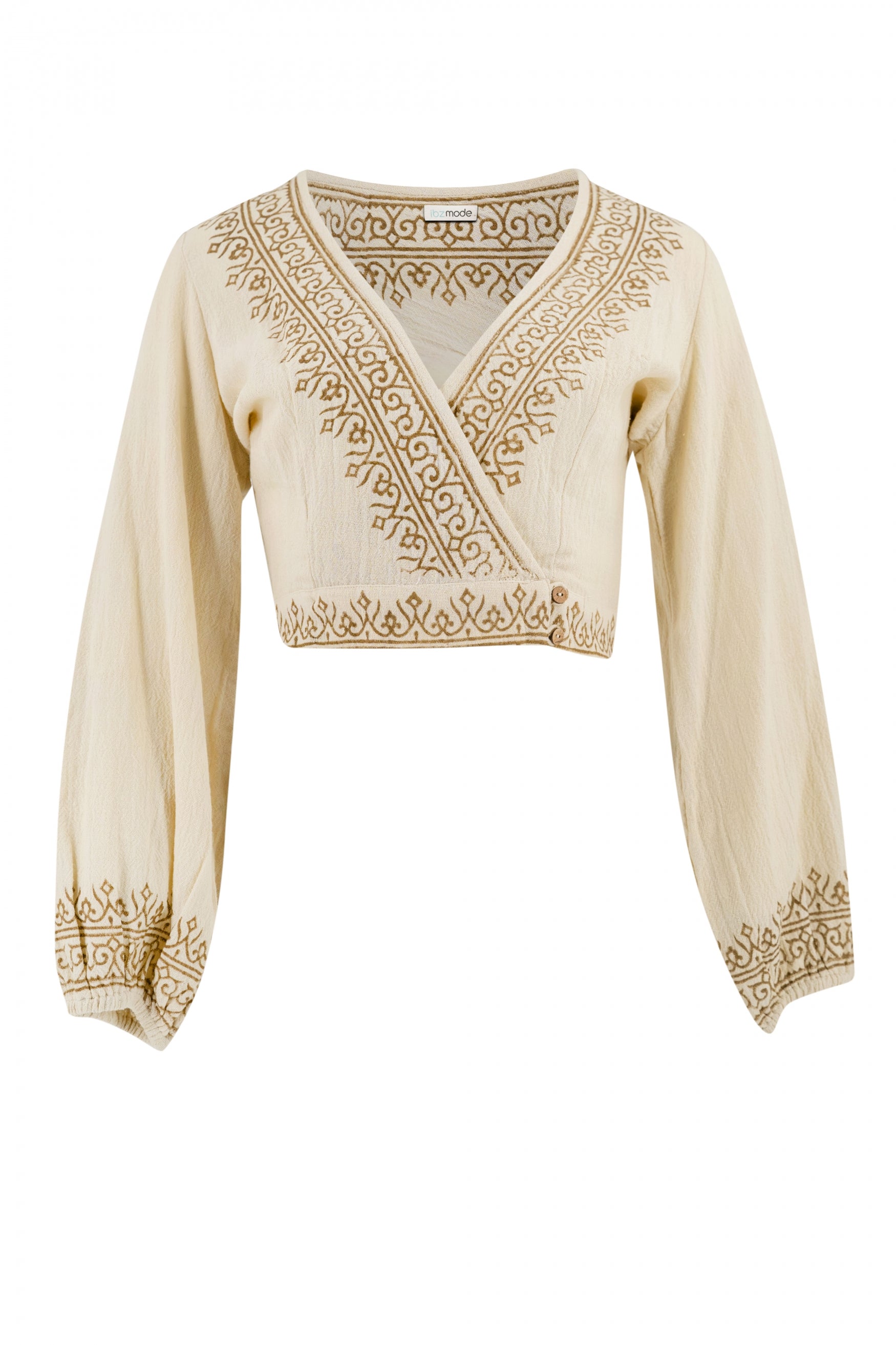 Bohemian top in ecru van ibzmode, Brands of Ibiza