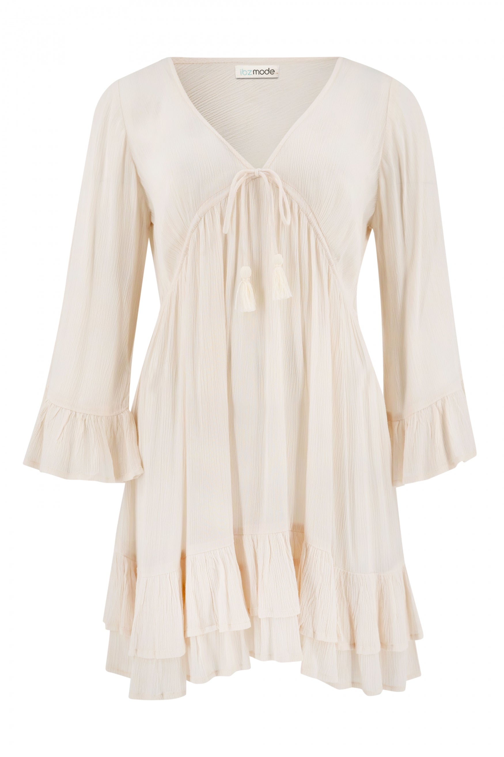 Bohemian jurk in ivory van ibzmode, Brands of Ibiza