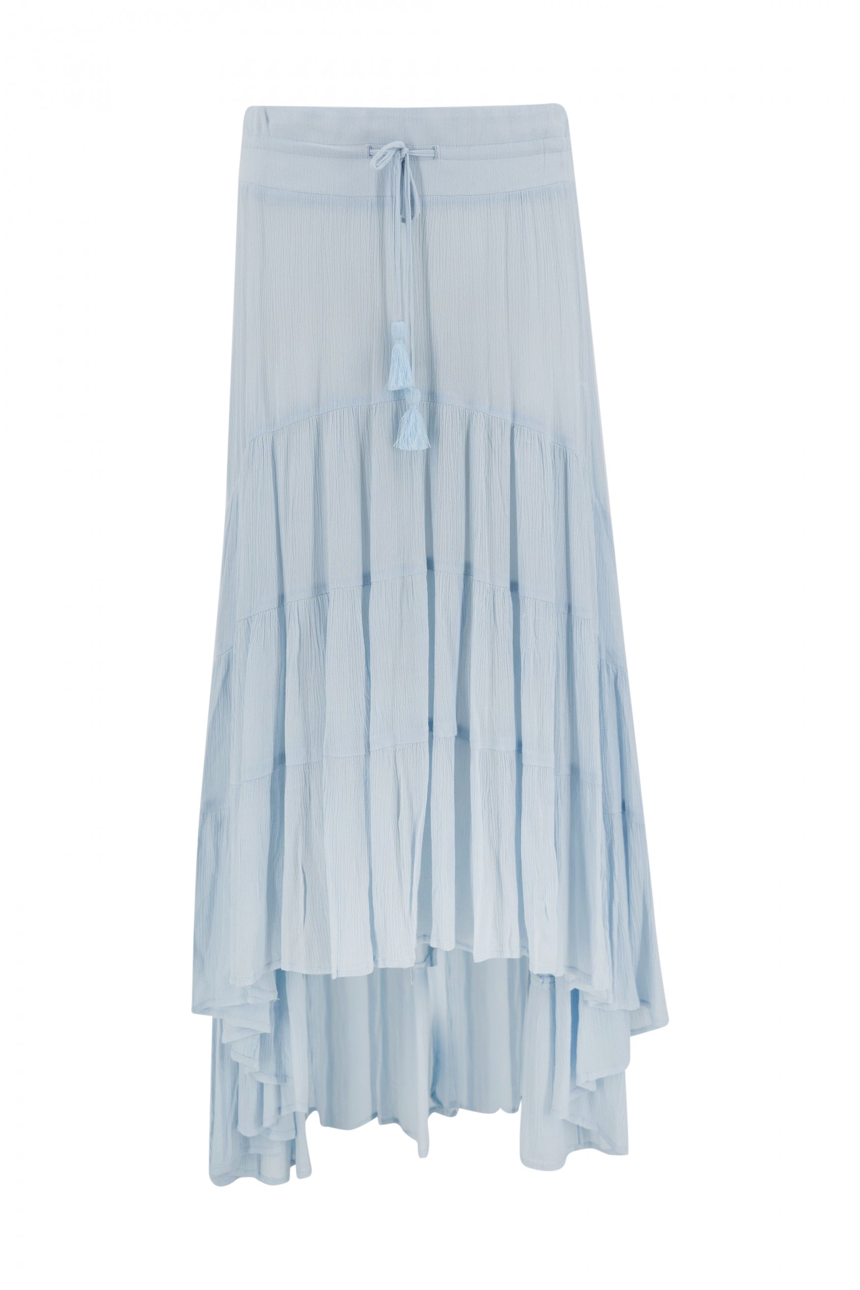 Bohemian rok in pale blue van ibzmode, Brands of Ibiza
