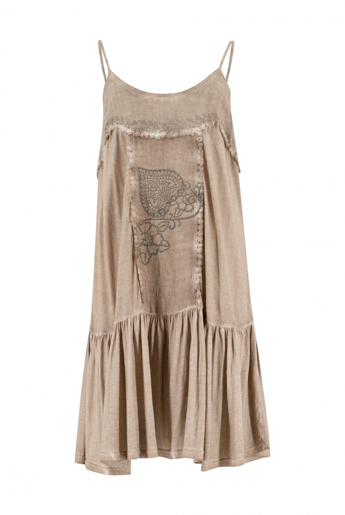 Robe bohème taupe de la marque ibzmode, Brands of Ibiza