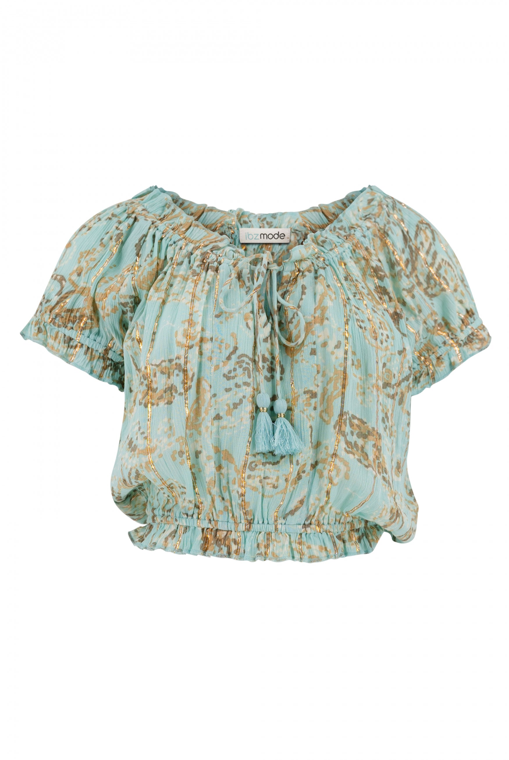 Bohemian top in mint van ibzmode, Brands of Ibiza