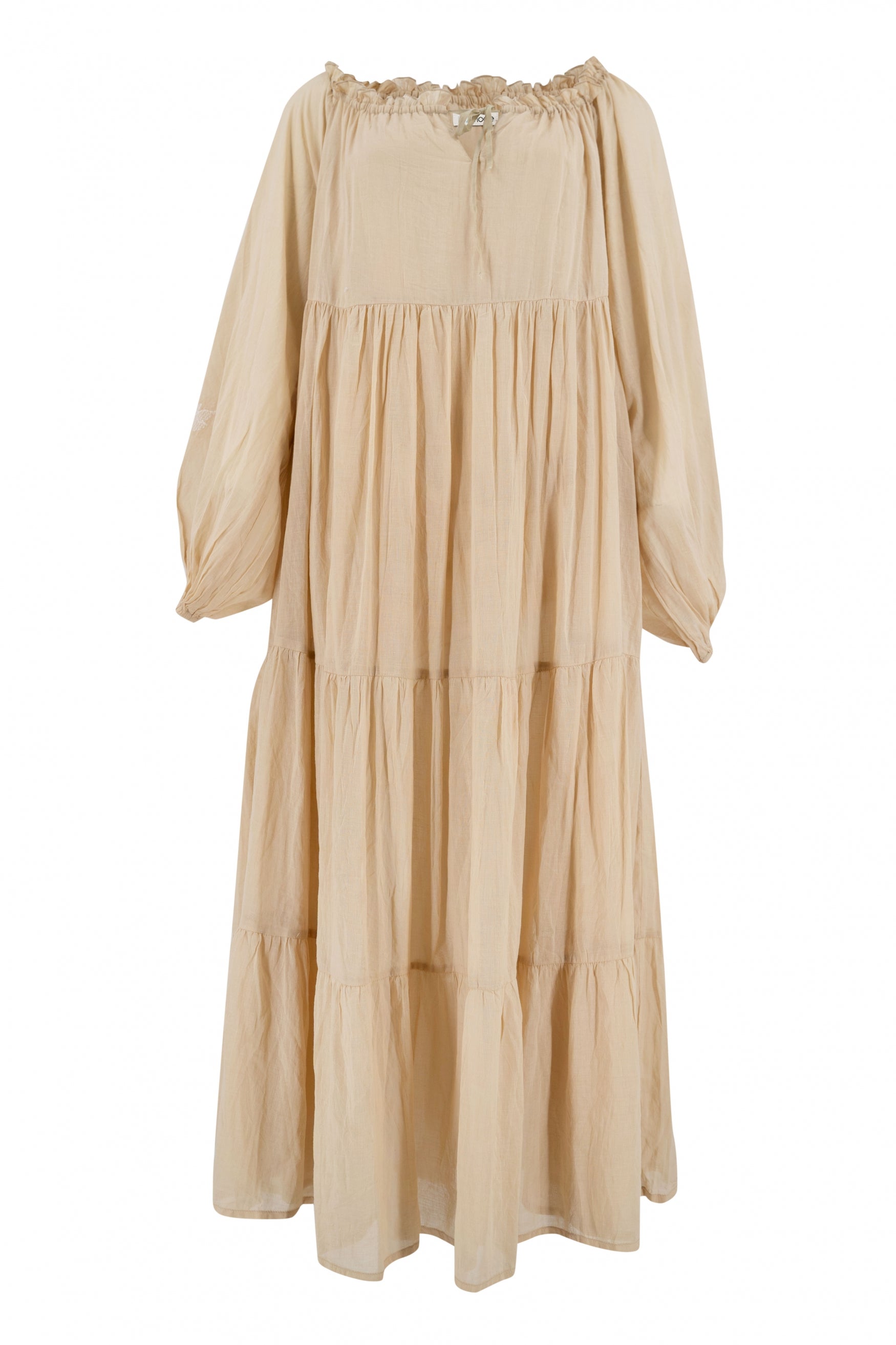 Bohemian jurk in sand van ibzmode, Brands of Ibiza