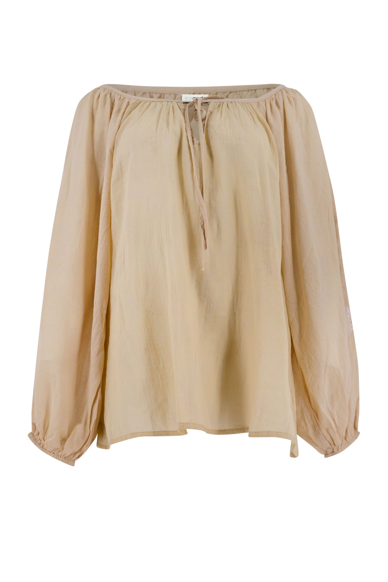 Bohemian blouse in sand van ibzmode, Brands of Ibiza