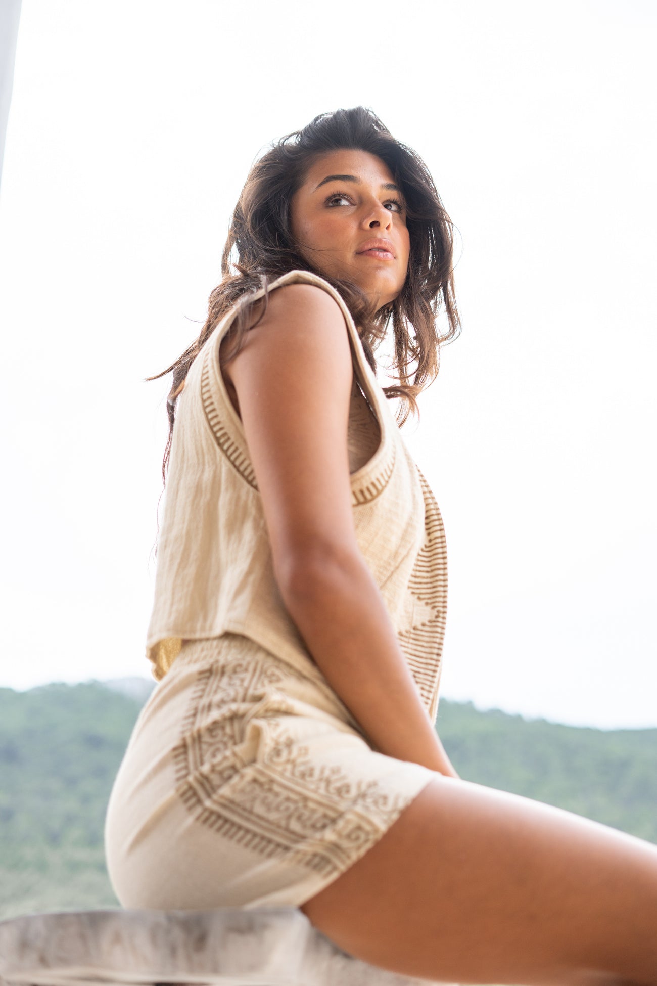 Bohemian broek in ecru van ibzmode, Brands of Ibiza