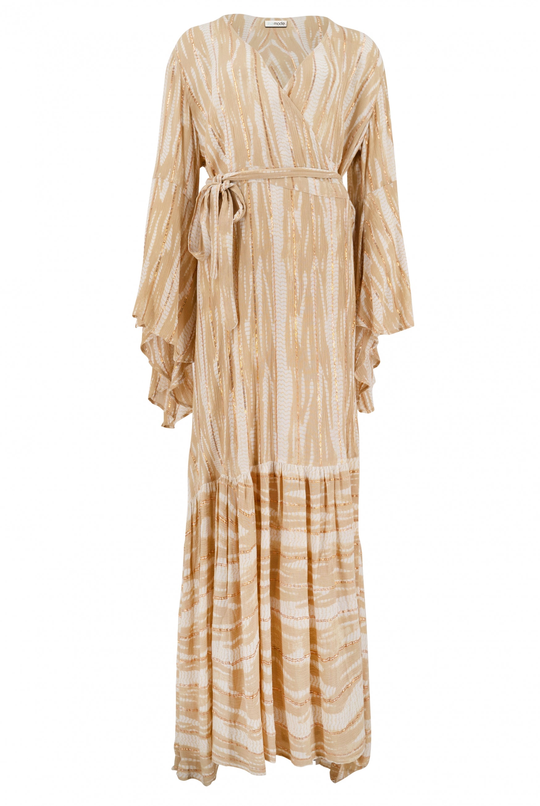 Bohemian jurk in ecru van ibzmode, Brands of Ibiza