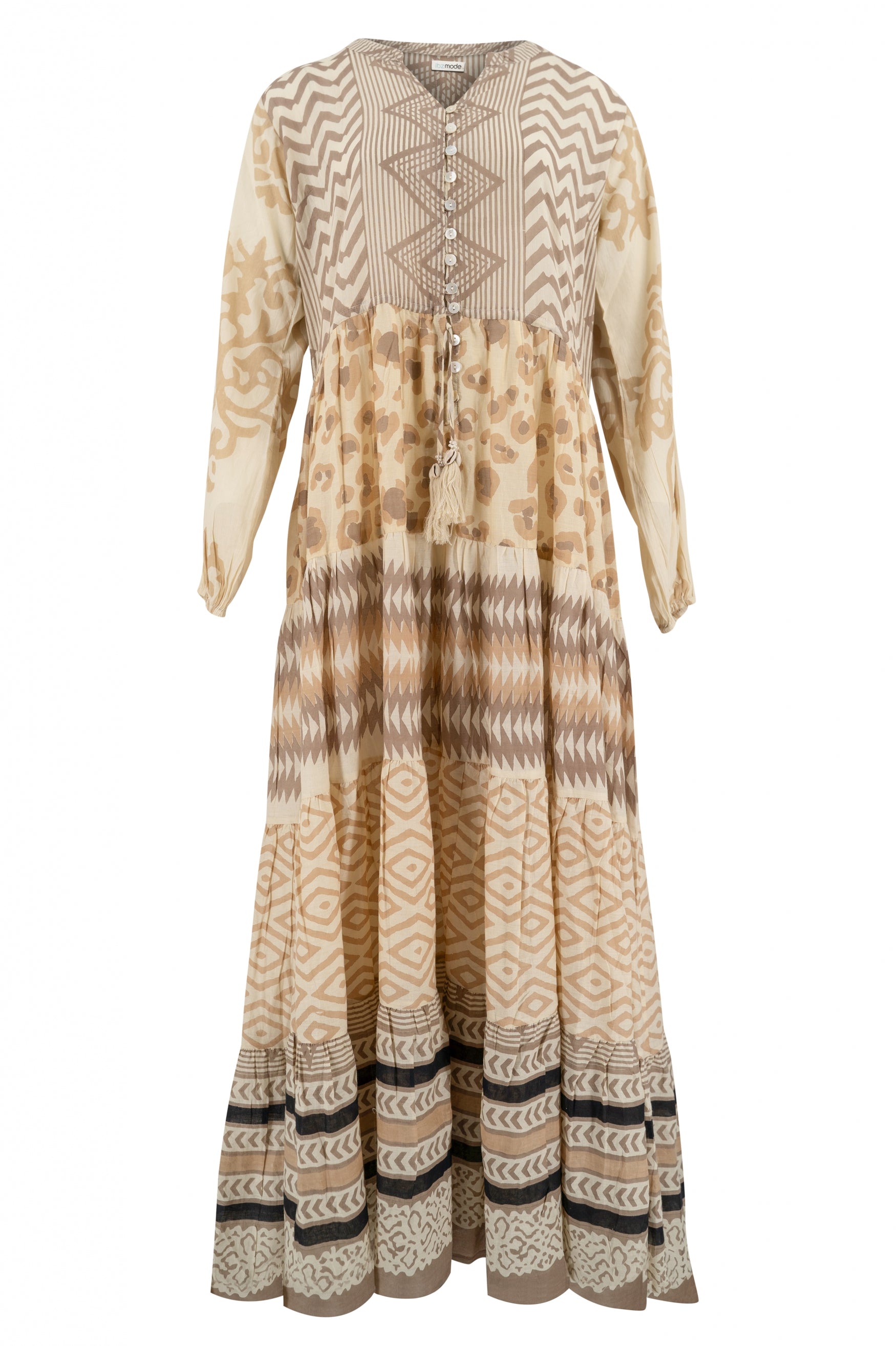 Bohemian jurk in multi van ibzmode, Brands of Ibiza