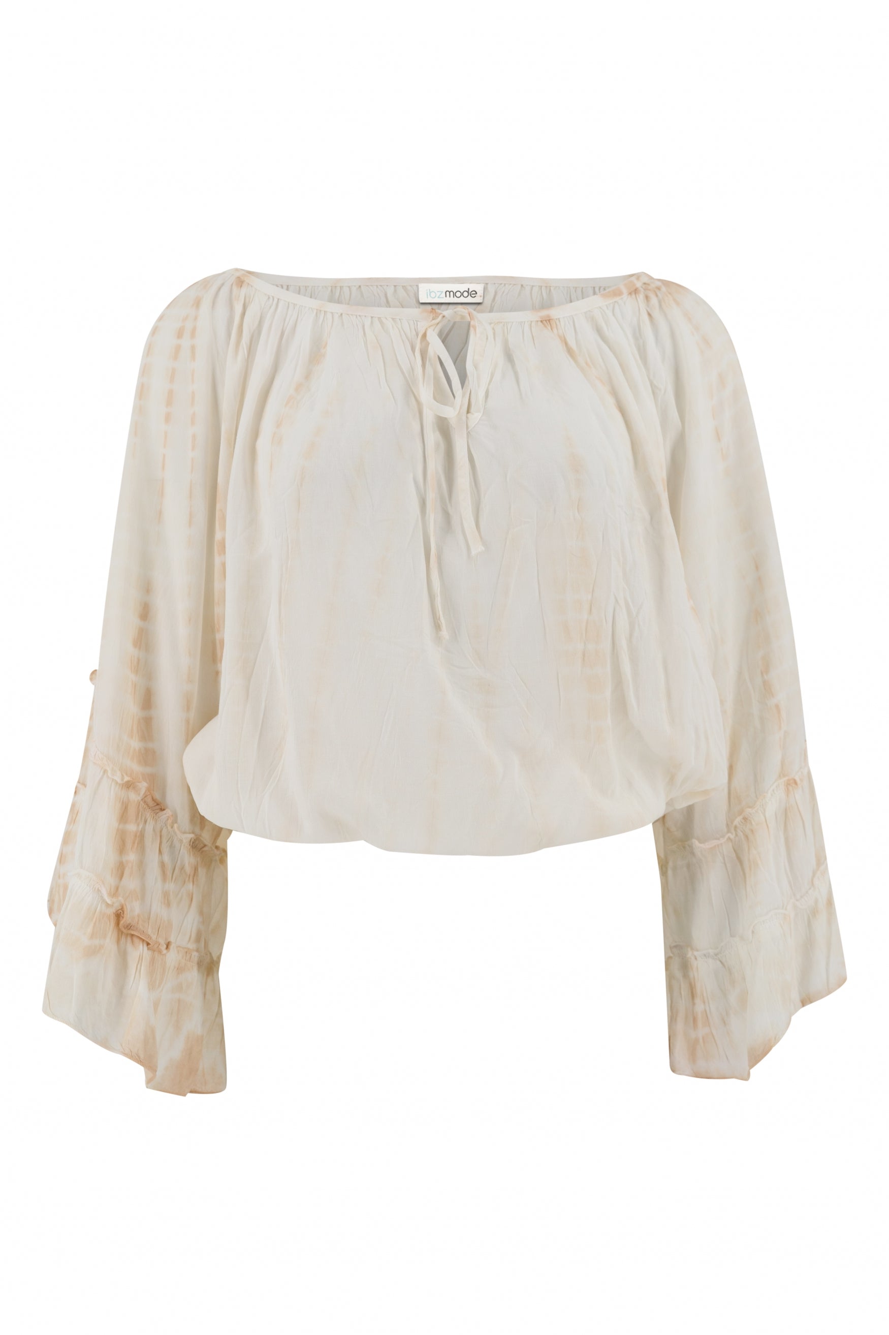 Bohemian blouse in powder tie dye van ibzmode, Brands of Ibiza