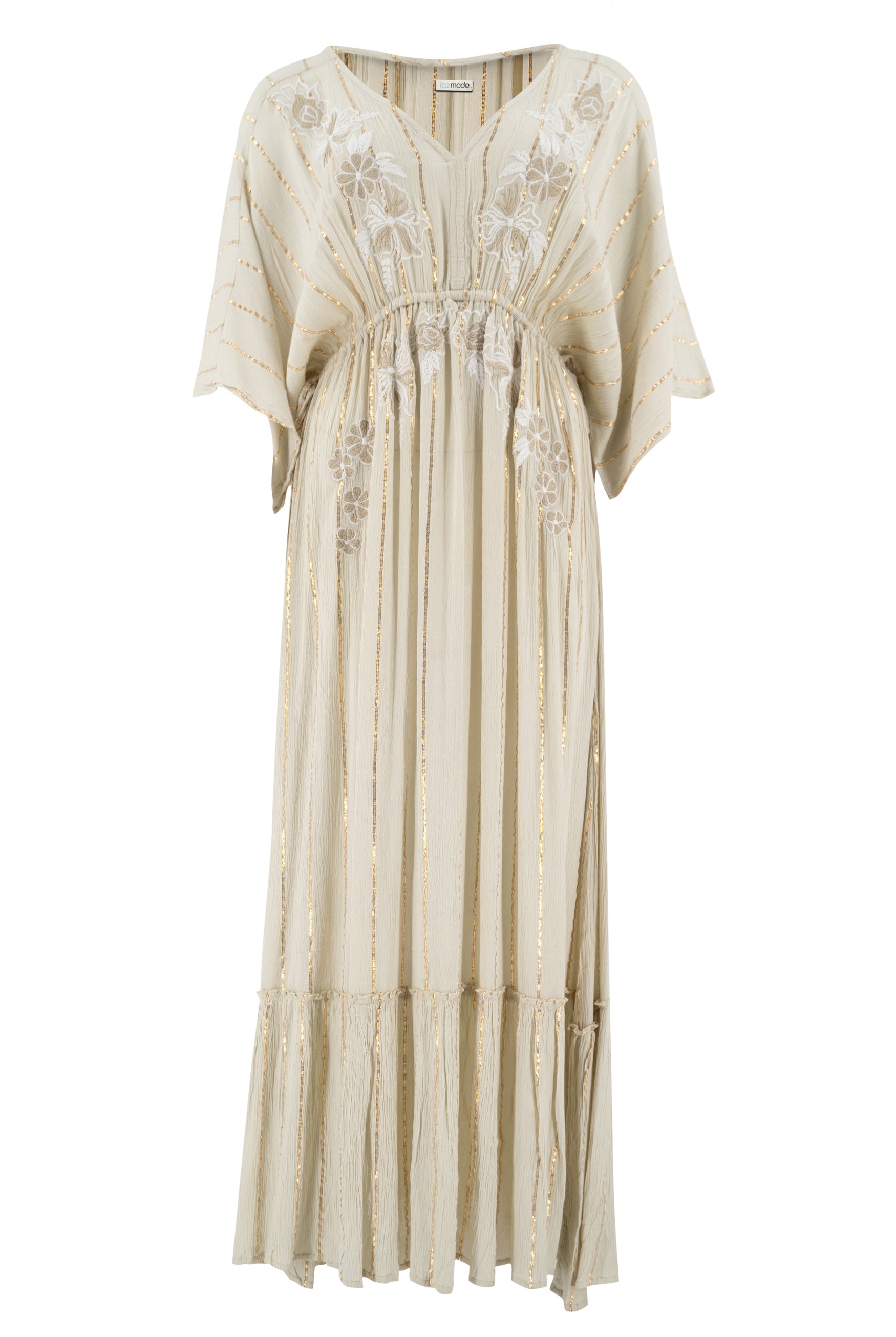 Bohemian jurk in sand van ibzmode, Brands of Ibiza