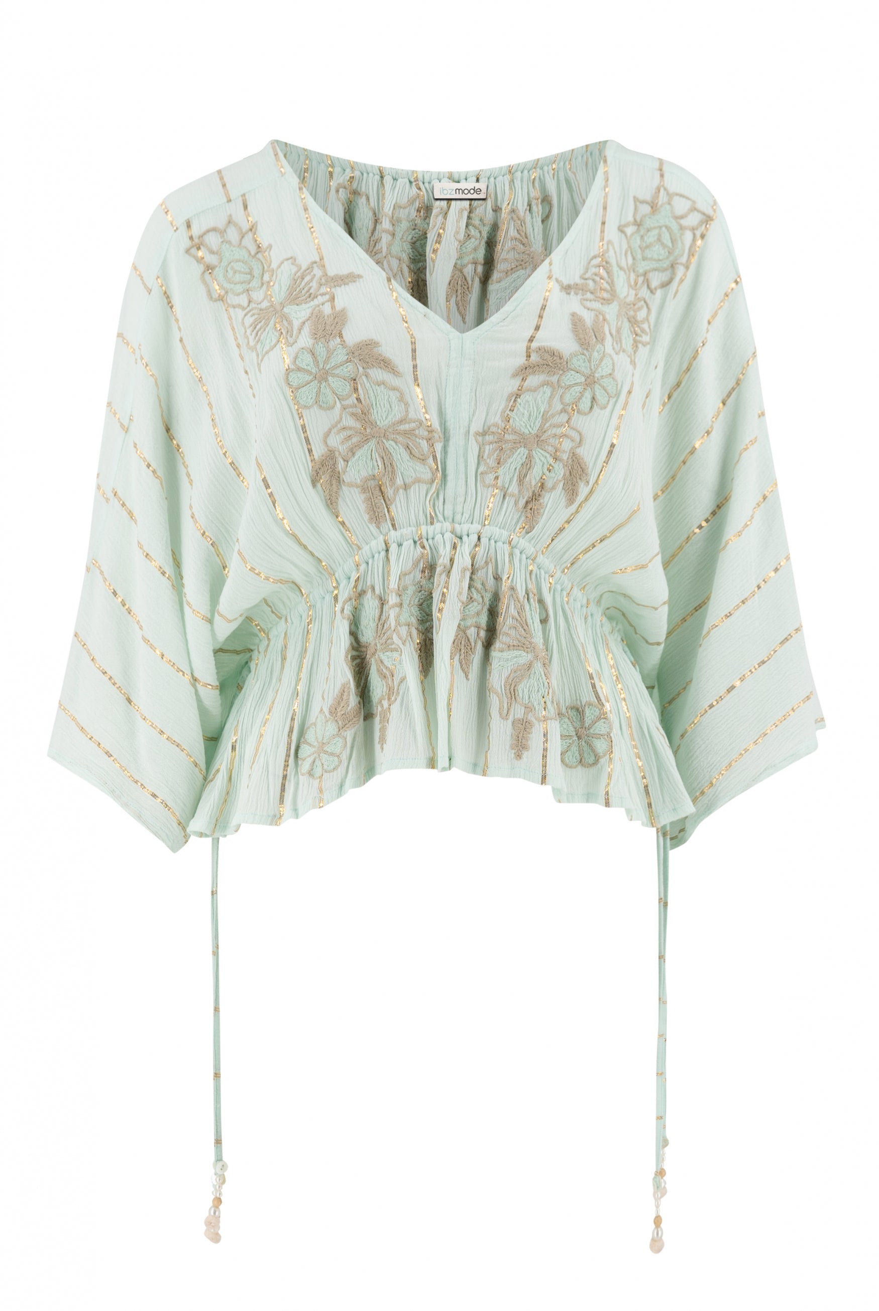 Bohemian top in mint van ibzmode, Brands of Ibiza
