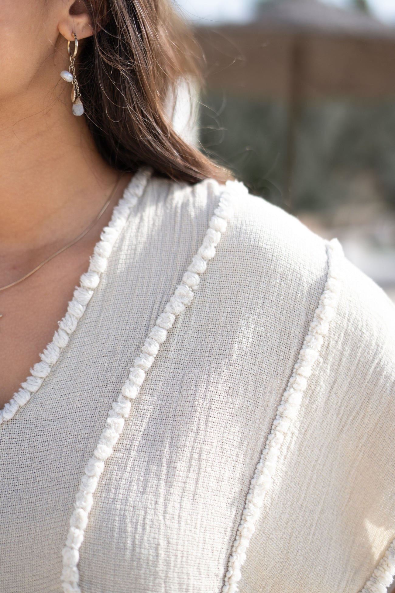 Bohemian jurk in sand van ibzmode, Brands of Ibiza