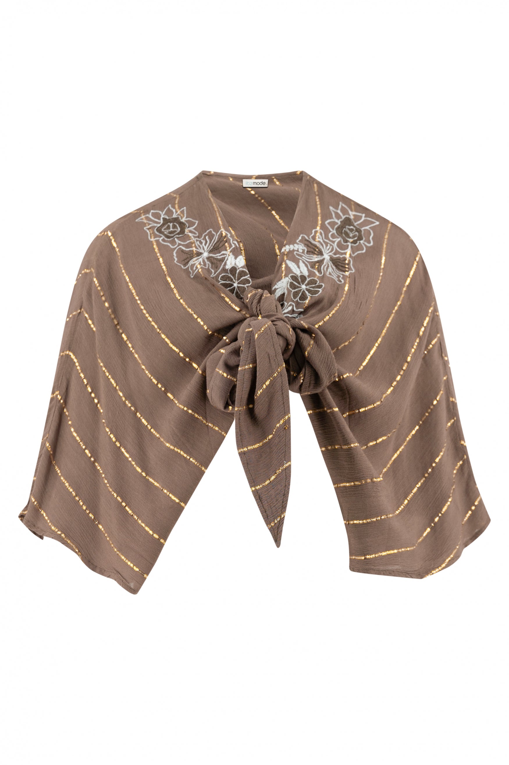 Bohemian kimono in taupe van ibzmode, Brands of Ibiza