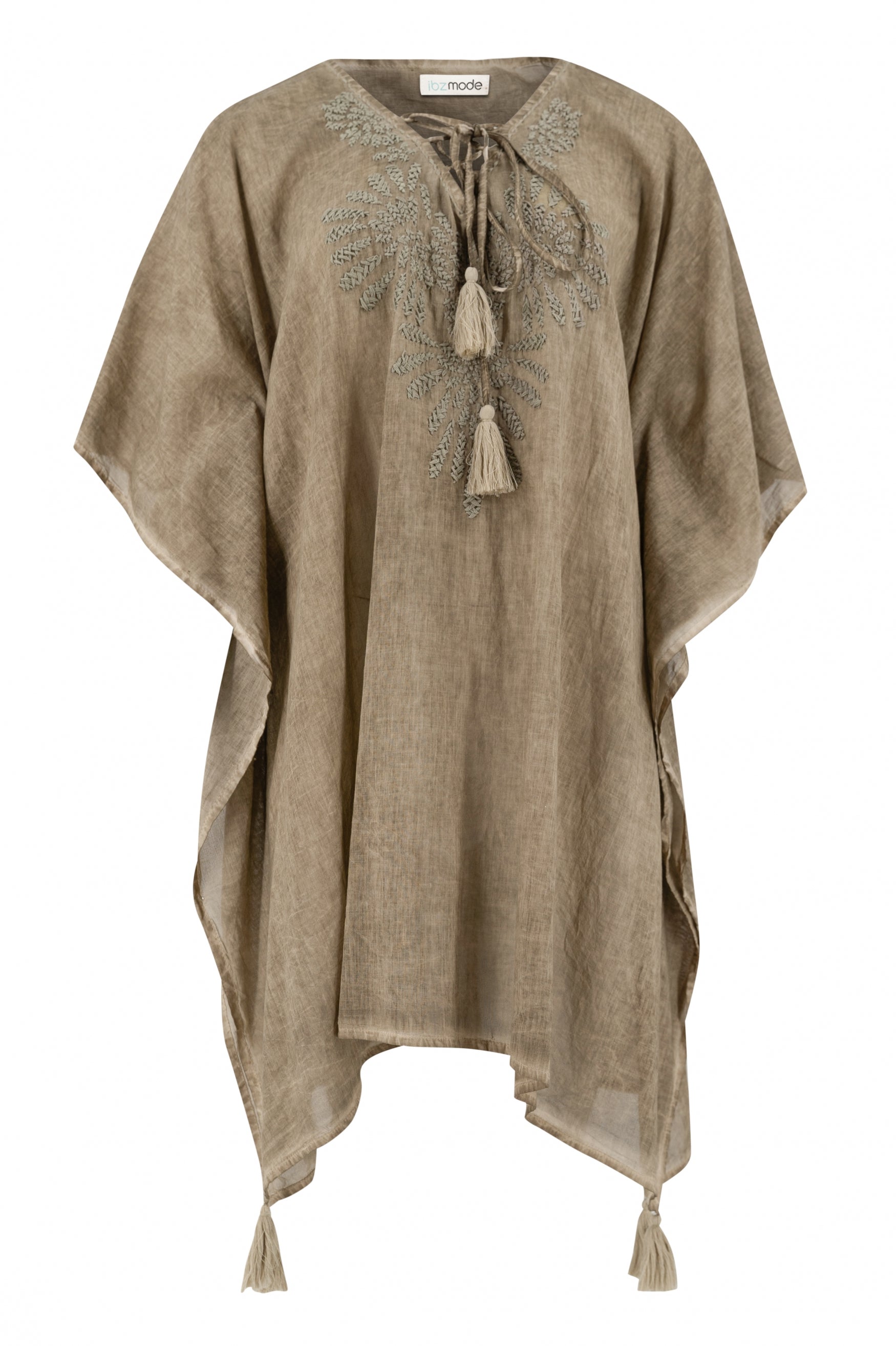 Bohemian-Kleid in Taupe von ibzmode, Brands of Ibiza