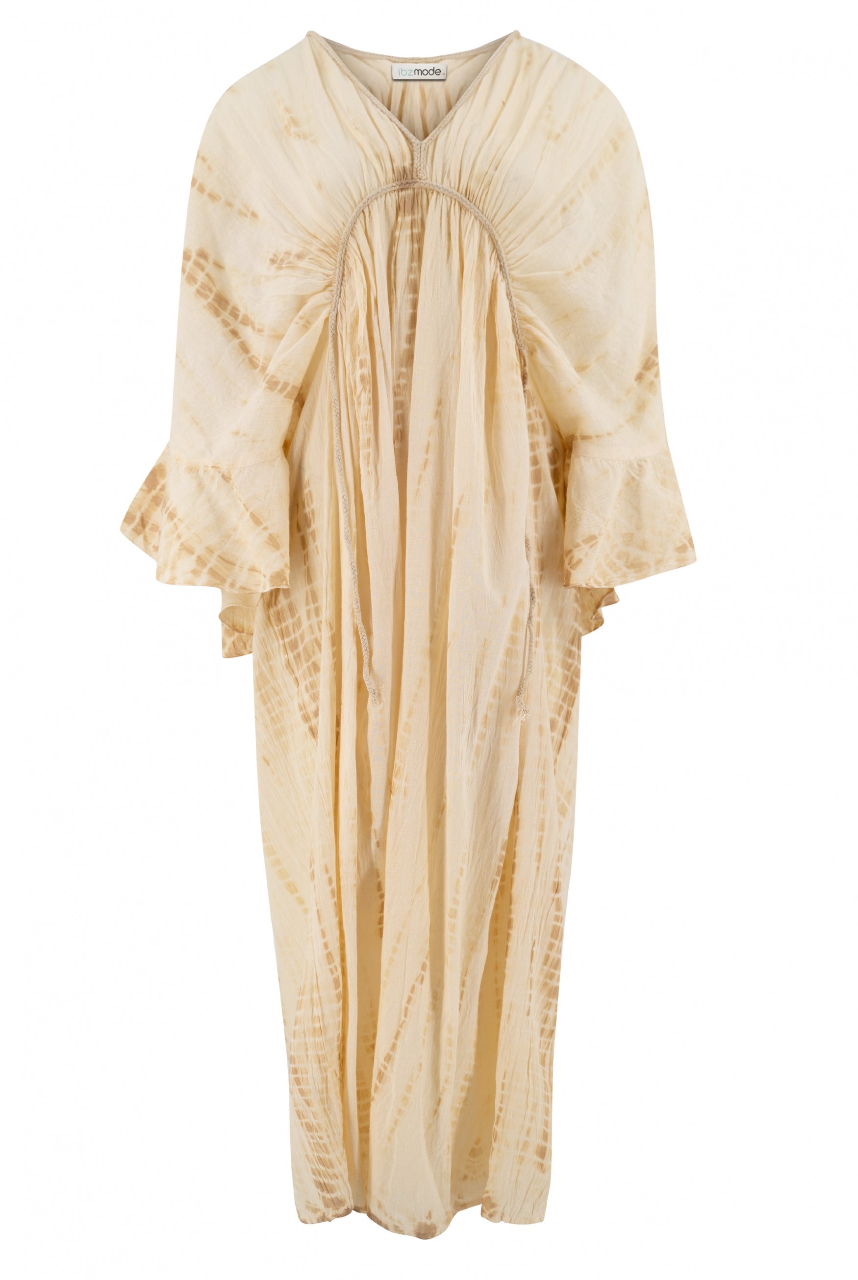 Bohemian jurk in ecru van ibzmode, Brands of Ibiza