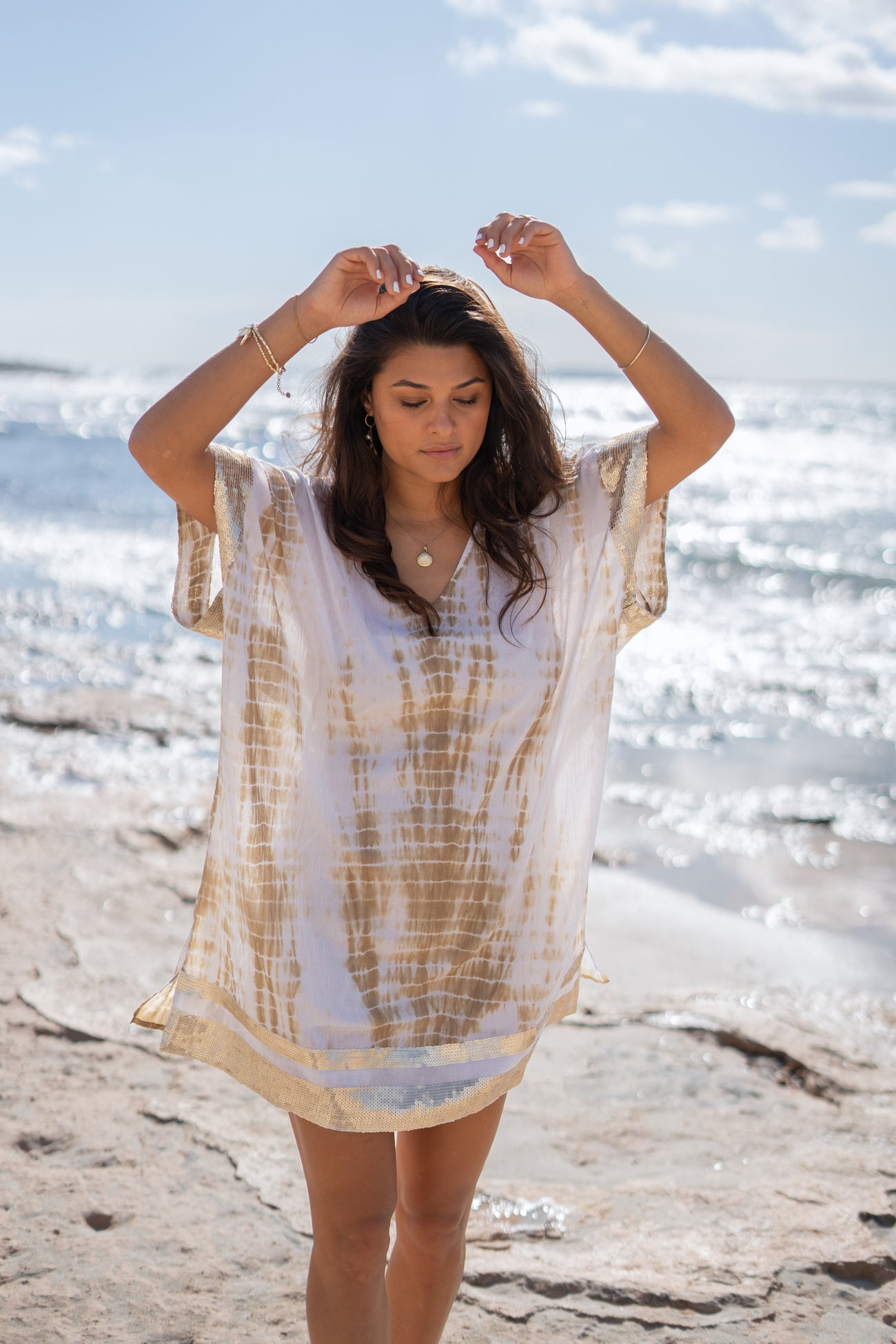 Bohemian item in white tie dye van ibzmode, Brands of Ibiza