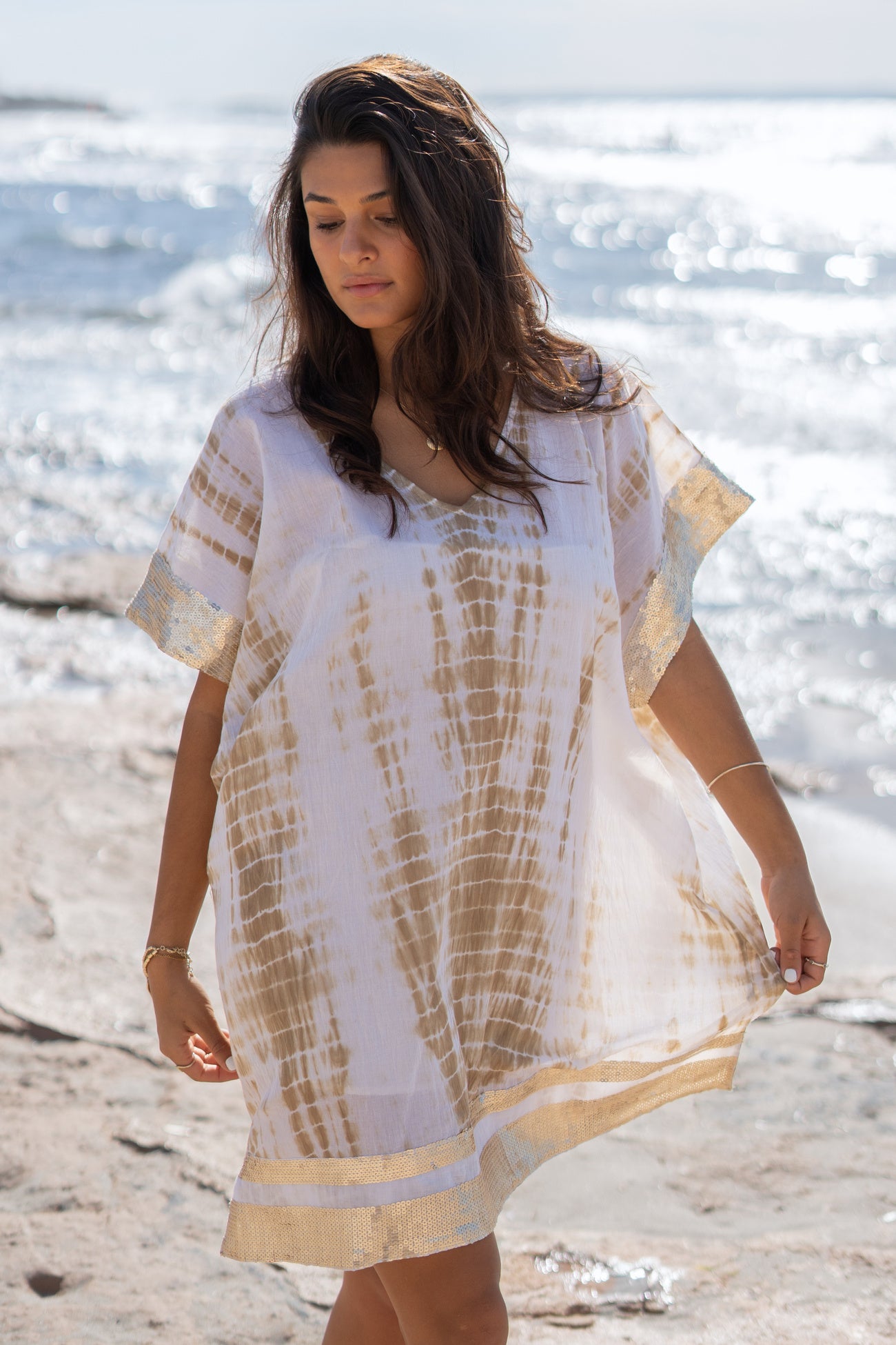 Bohemian item in white tie dye van ibzmode, Brands of Ibiza