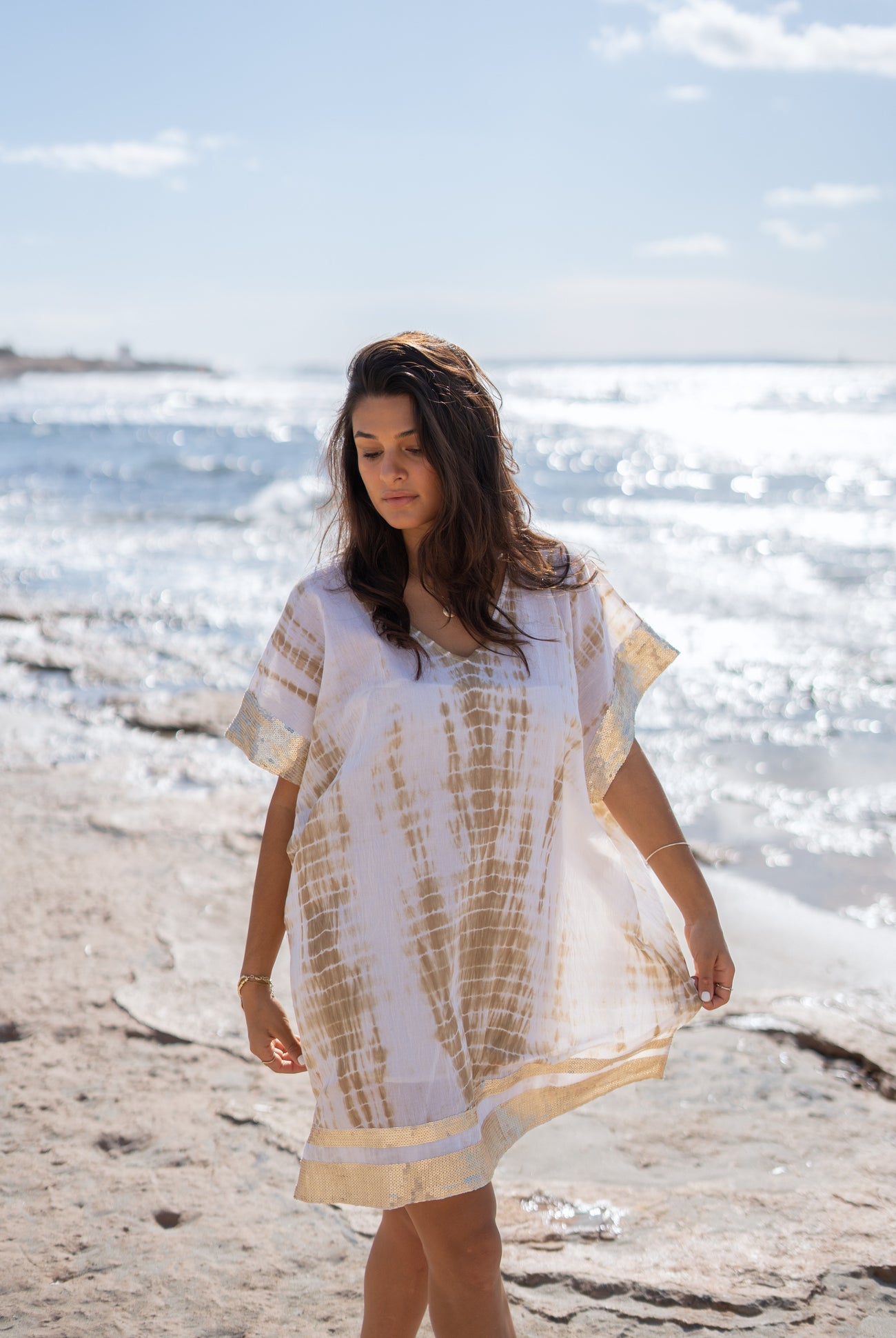 Bohemian item in white tie dye van ibzmode, Brands of Ibiza