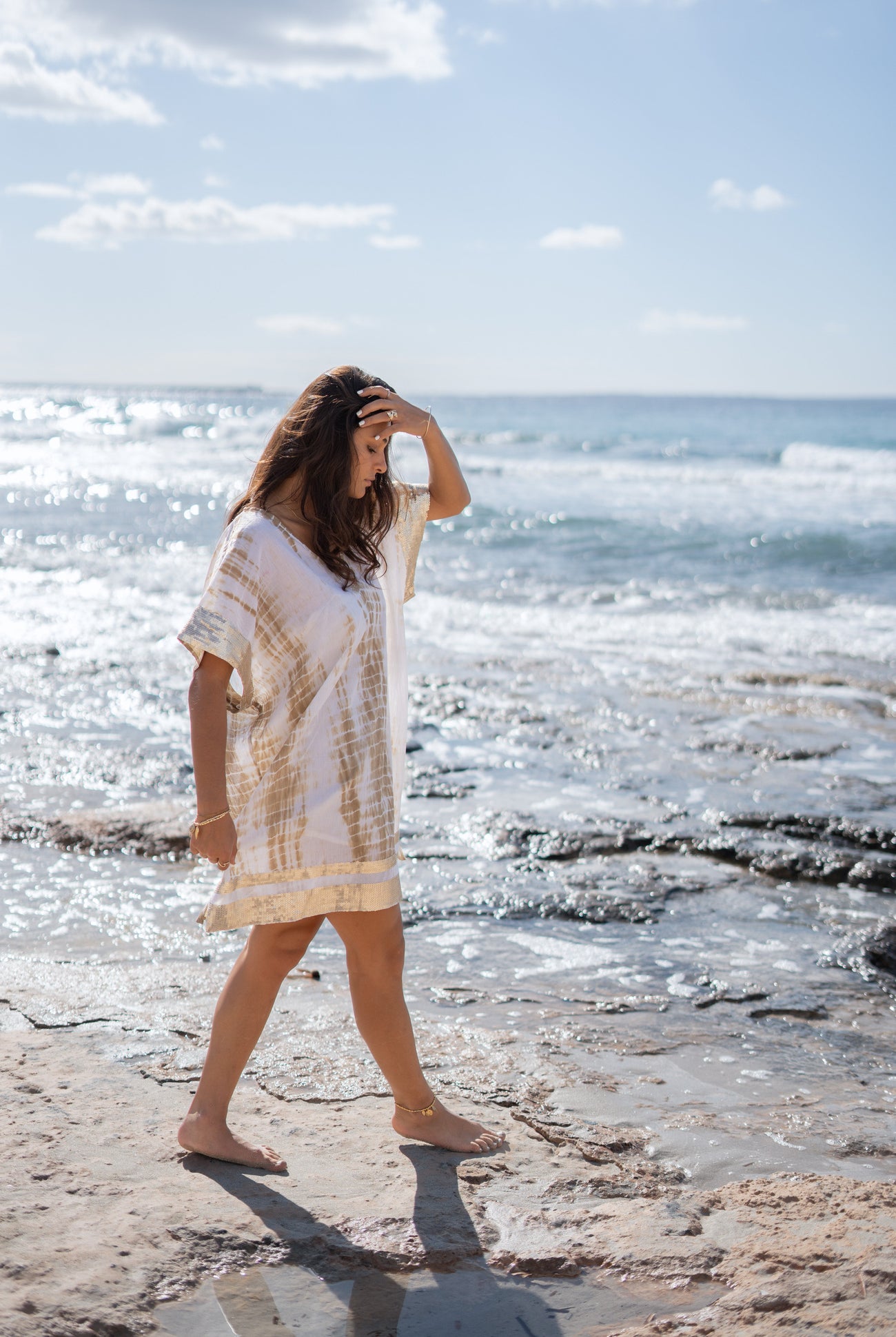 Bohemian item in white tie dye van ibzmode, Brands of Ibiza