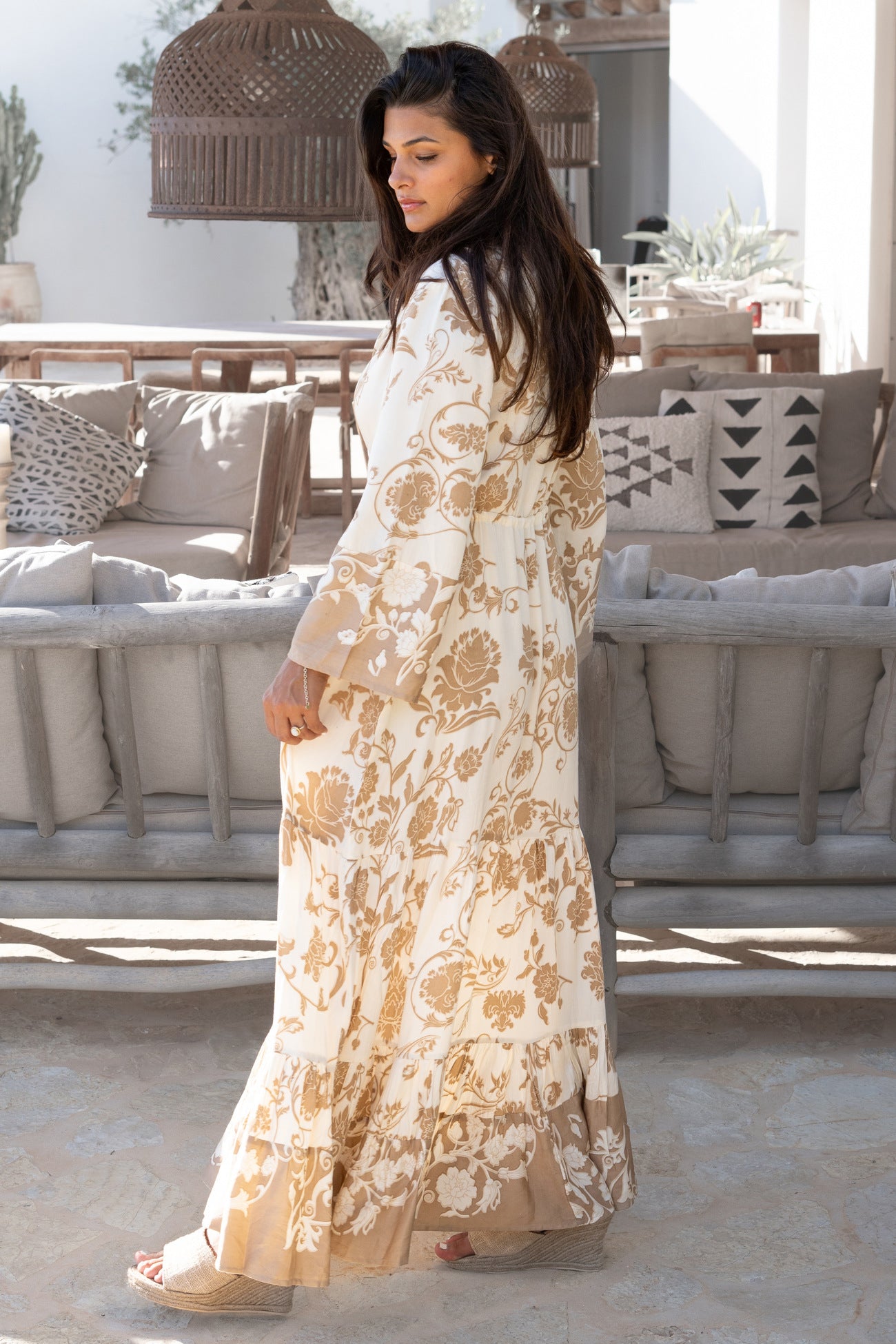 Bohemian jurk in ivory van ibzmode, Brands of Ibiza