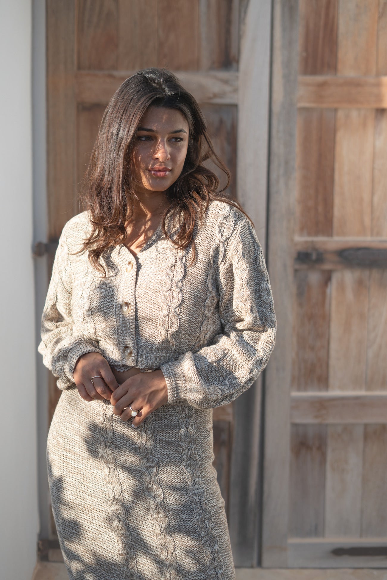 Bohemian rok in light taupe van ibzmode, Brands of Ibiza