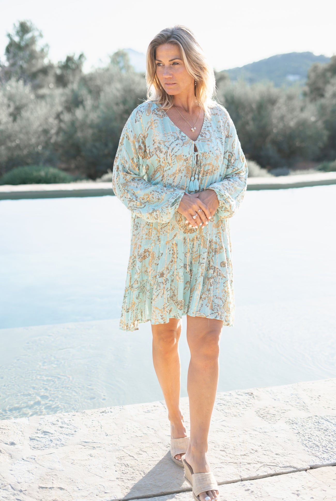 Bohemian jurk in mint van ibzmode, Brands of Ibiza