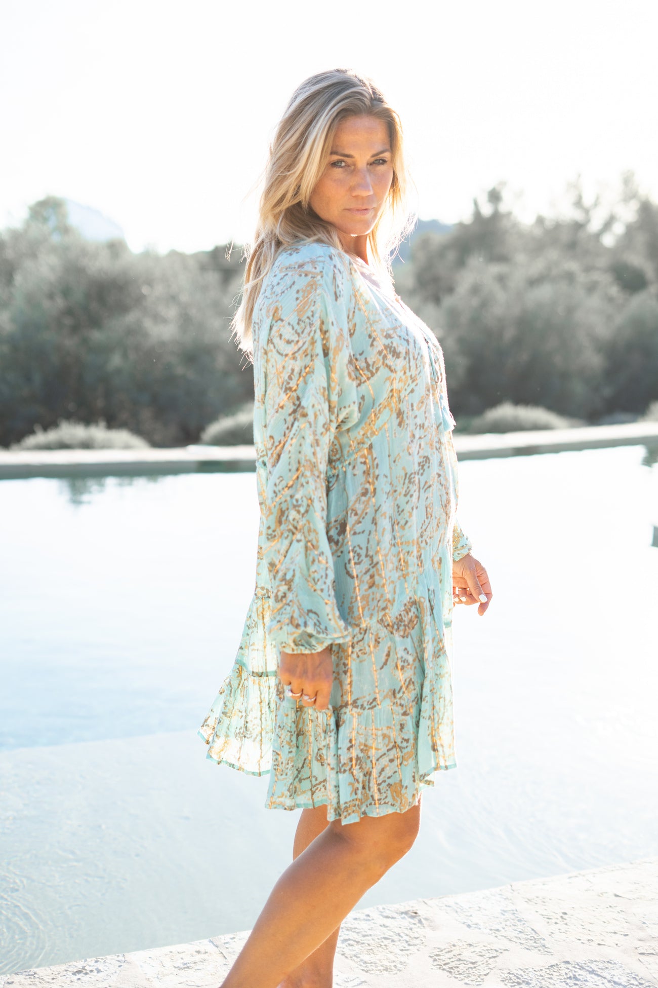 Bohemian jurk in mint van ibzmode, Brands of Ibiza