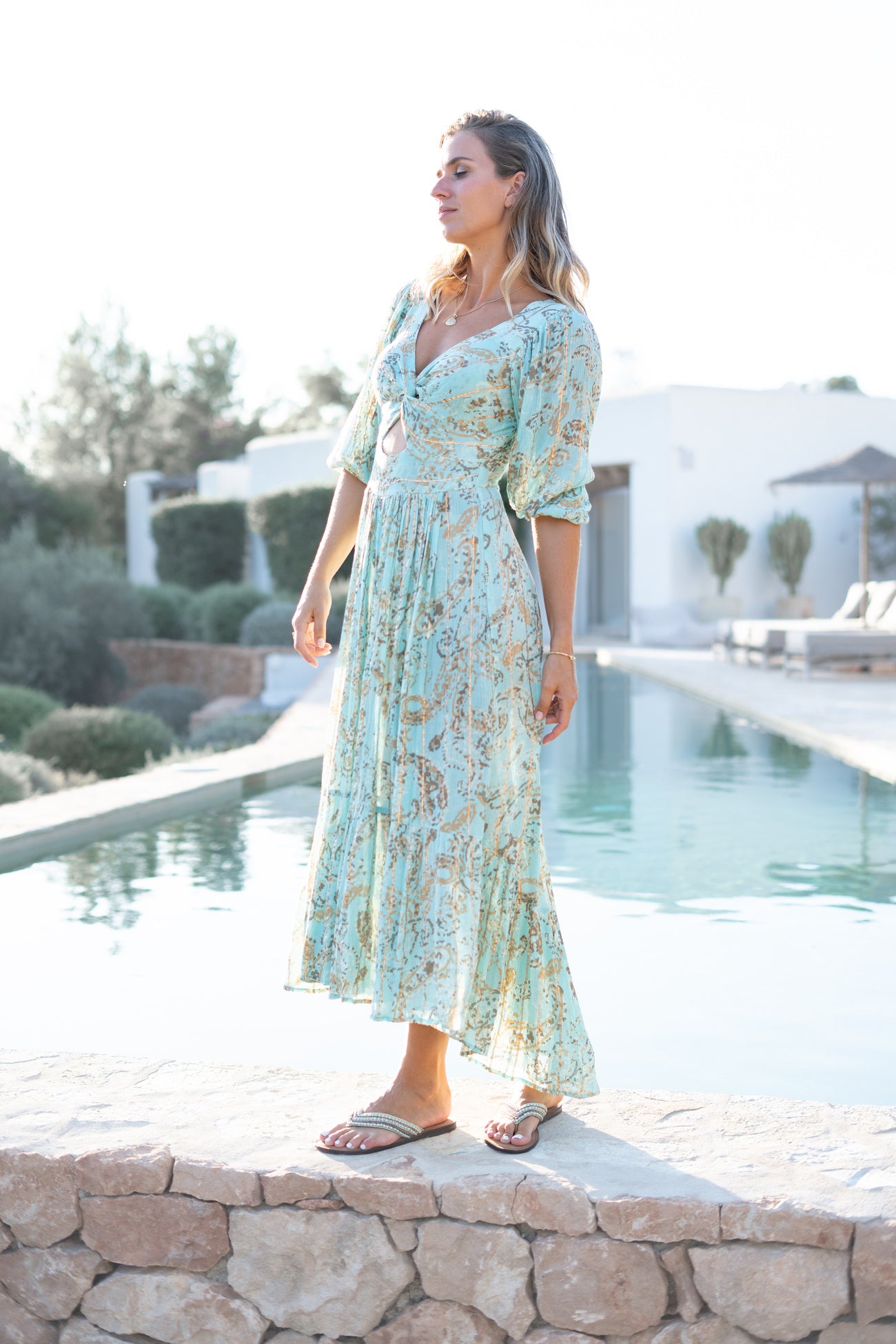 Bohemian jurk in mint van ibzmode, Brands of Ibiza