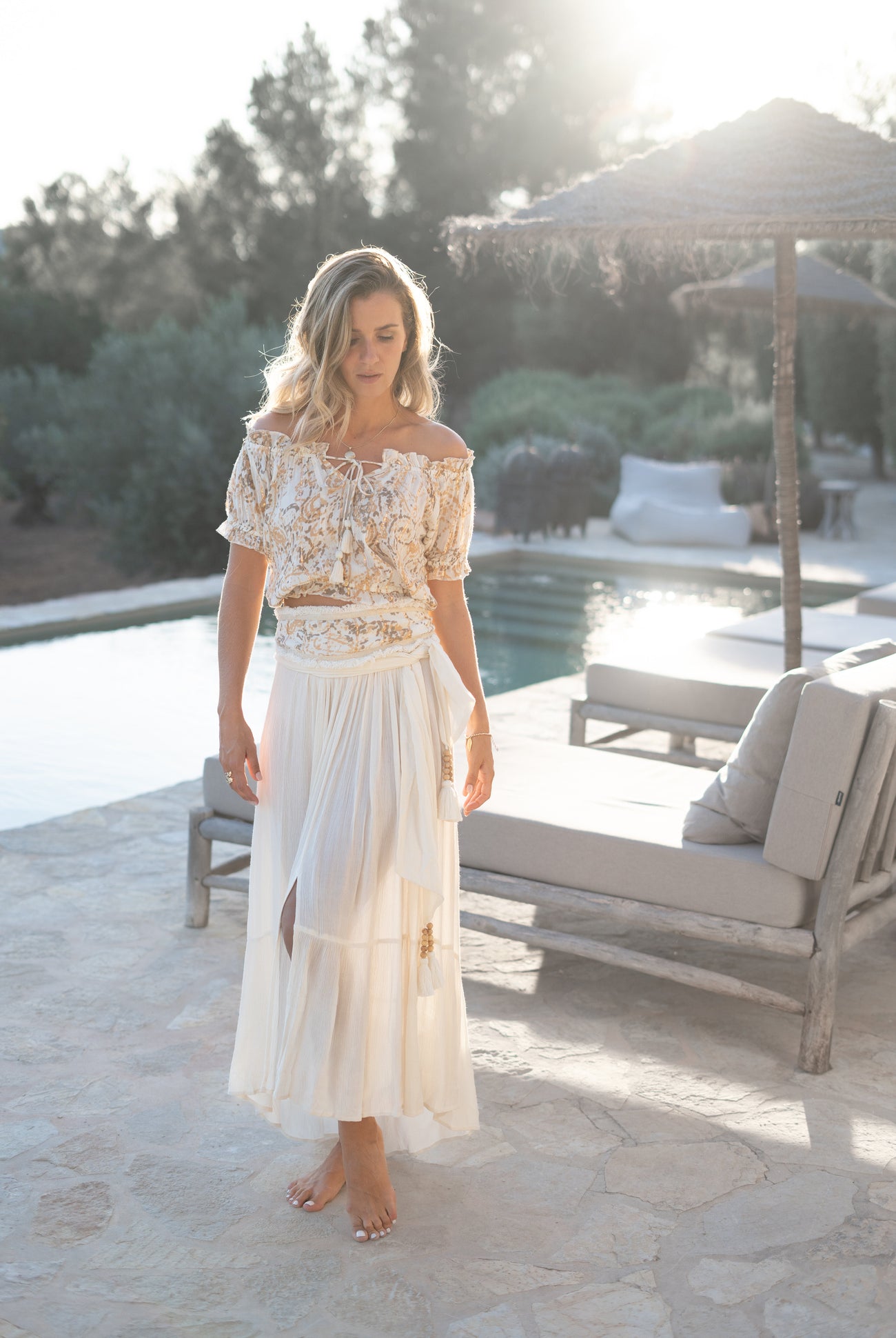 Bohemian rok in ivory van ibzmode, Brands of Ibiza