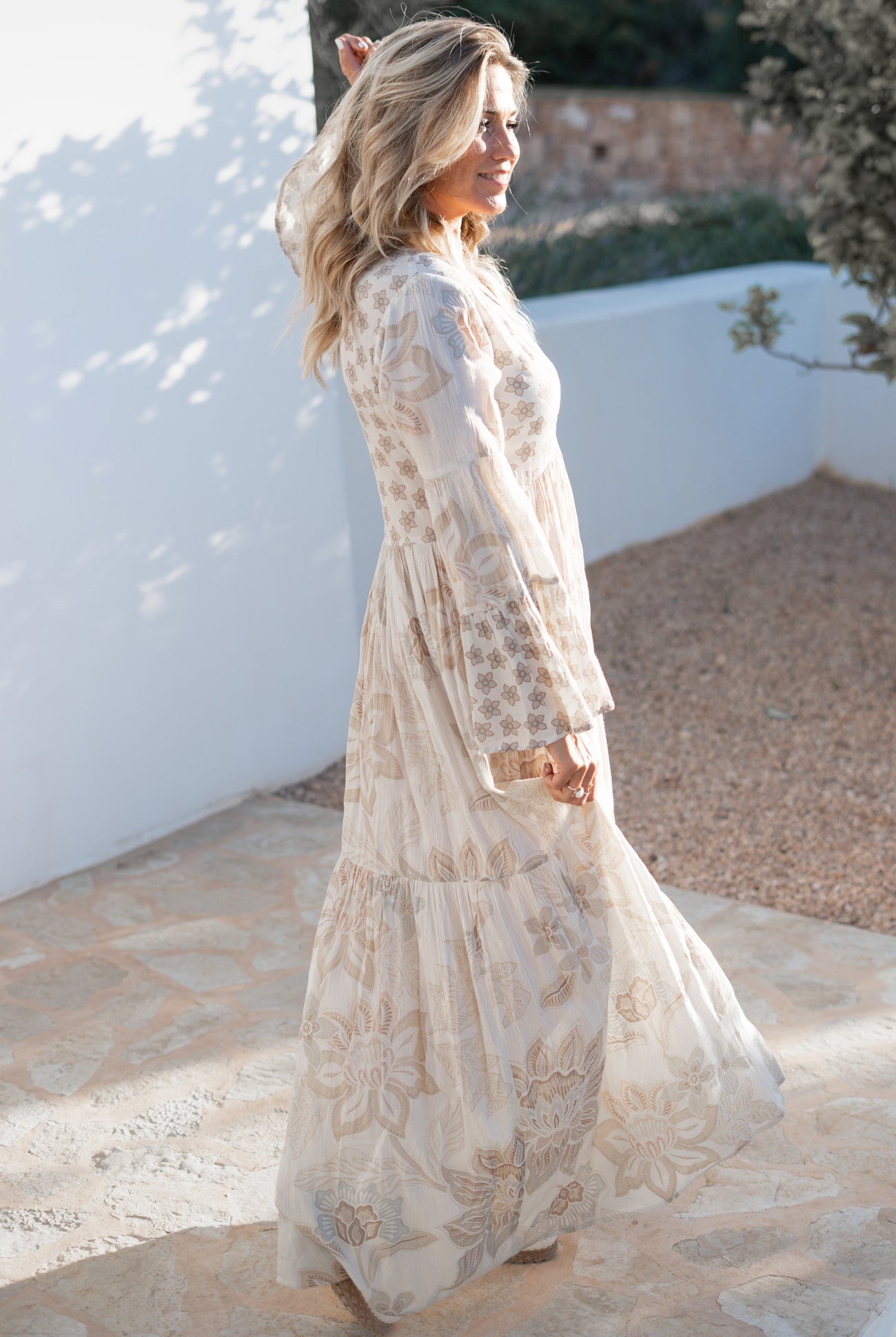 Vestido bohemio en marfil de ibzmode, Marcas de Ibiza