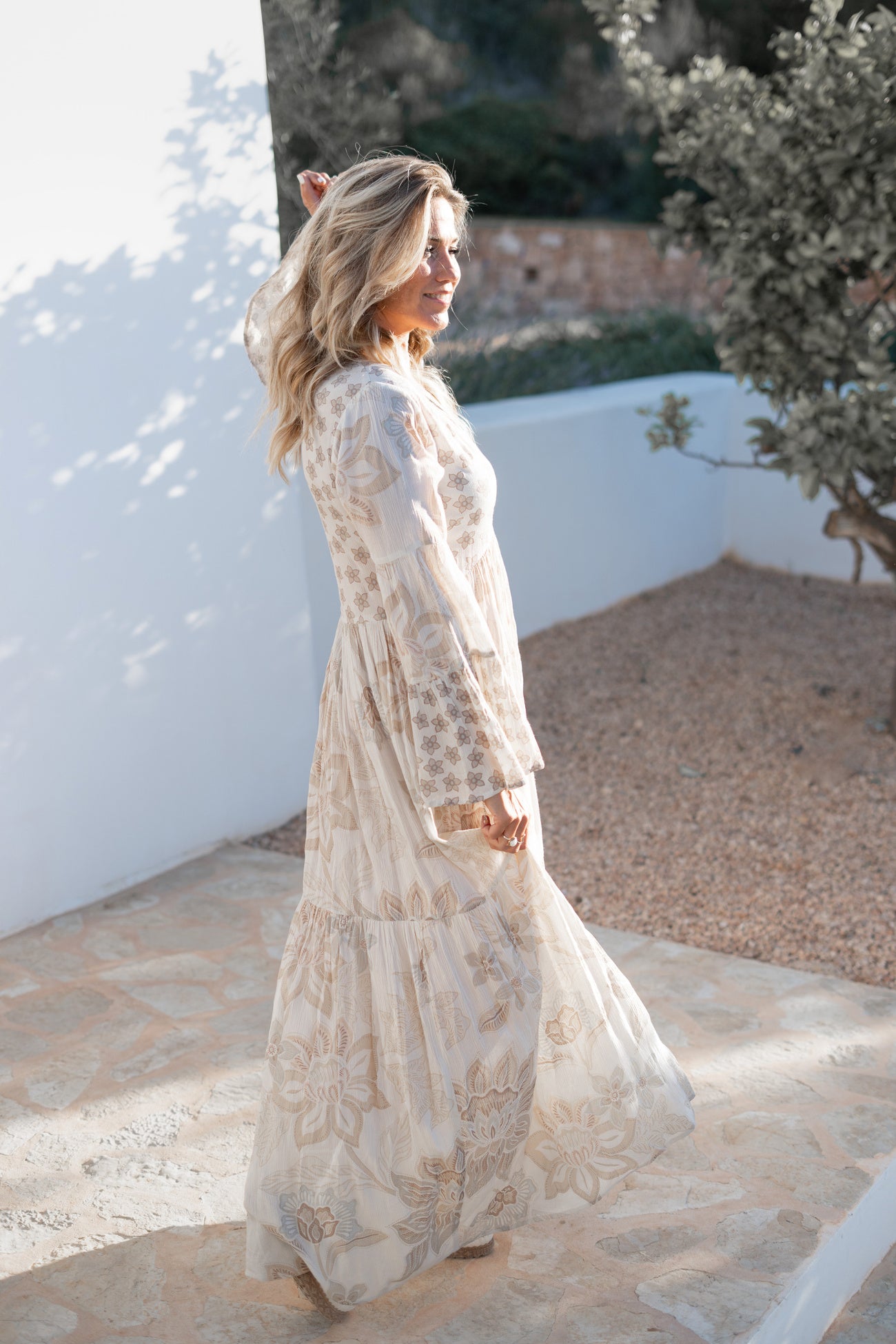 Bohemian jurk in ivory van ibzmode, Brands of Ibiza