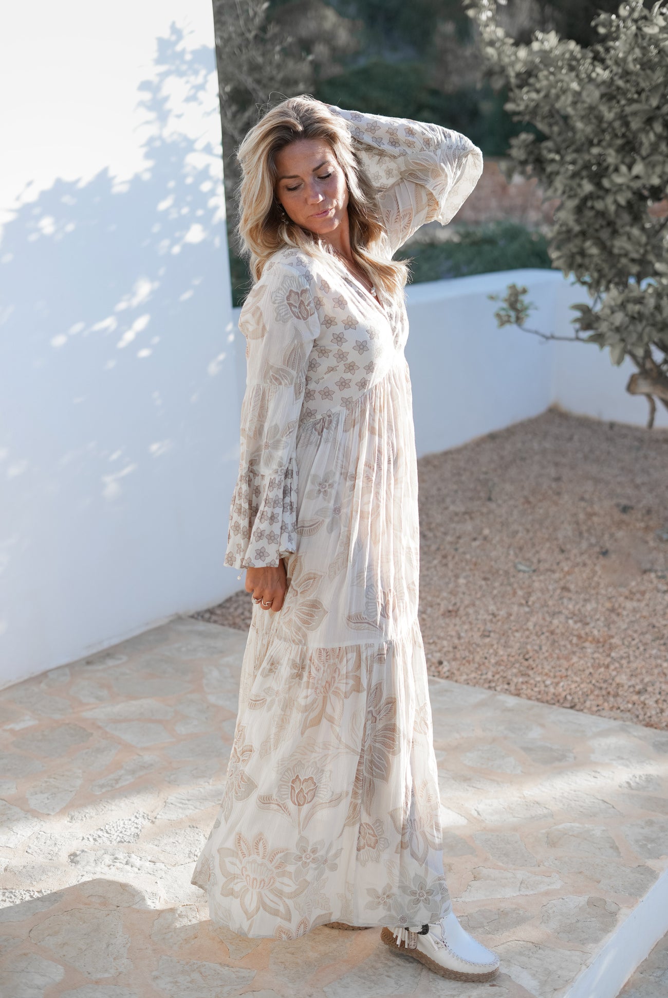 Vestido bohemio en marfil de ibzmode, Marcas de Ibiza