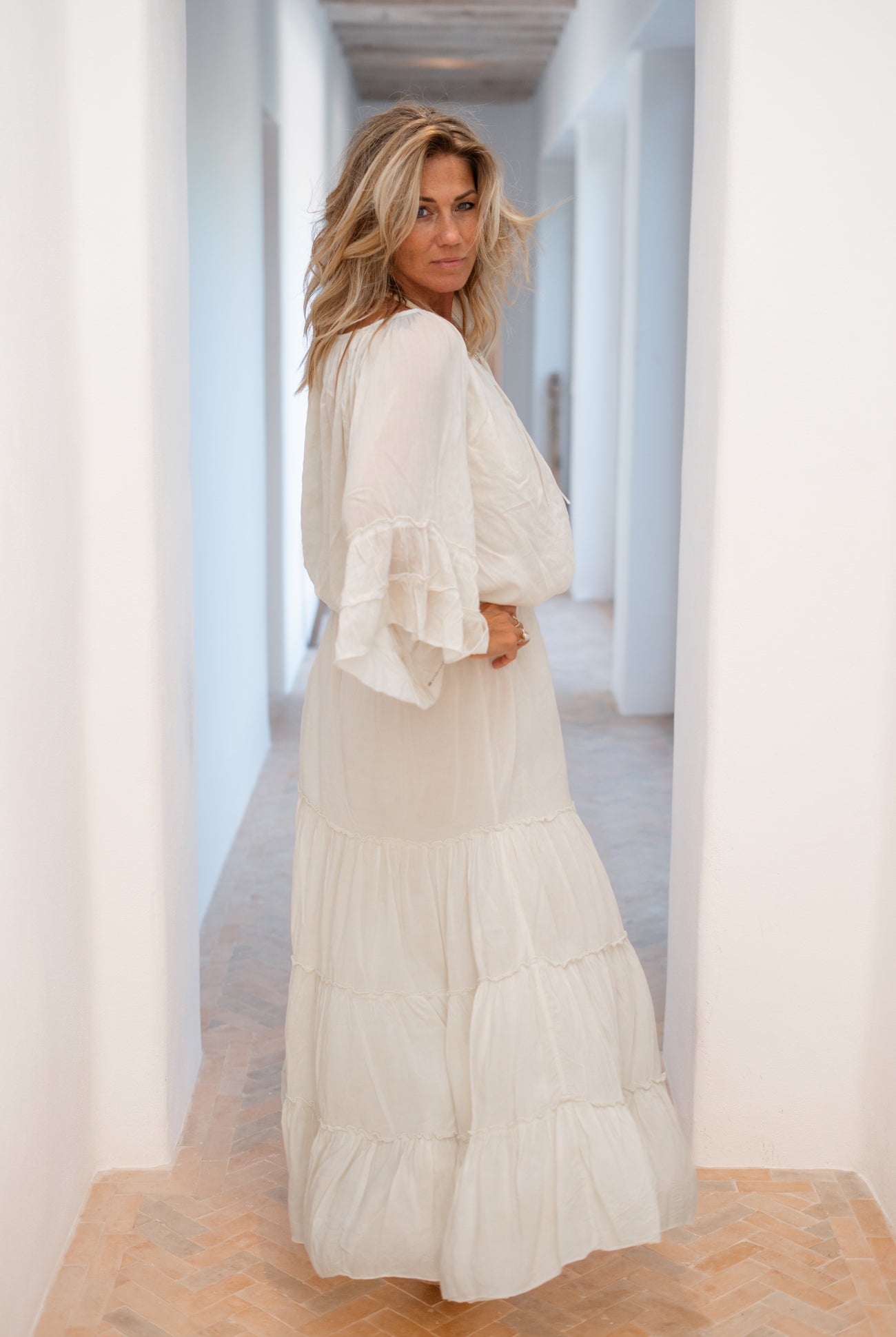 Bohemian rok in ecru van ibzmode, Brands of Ibiza