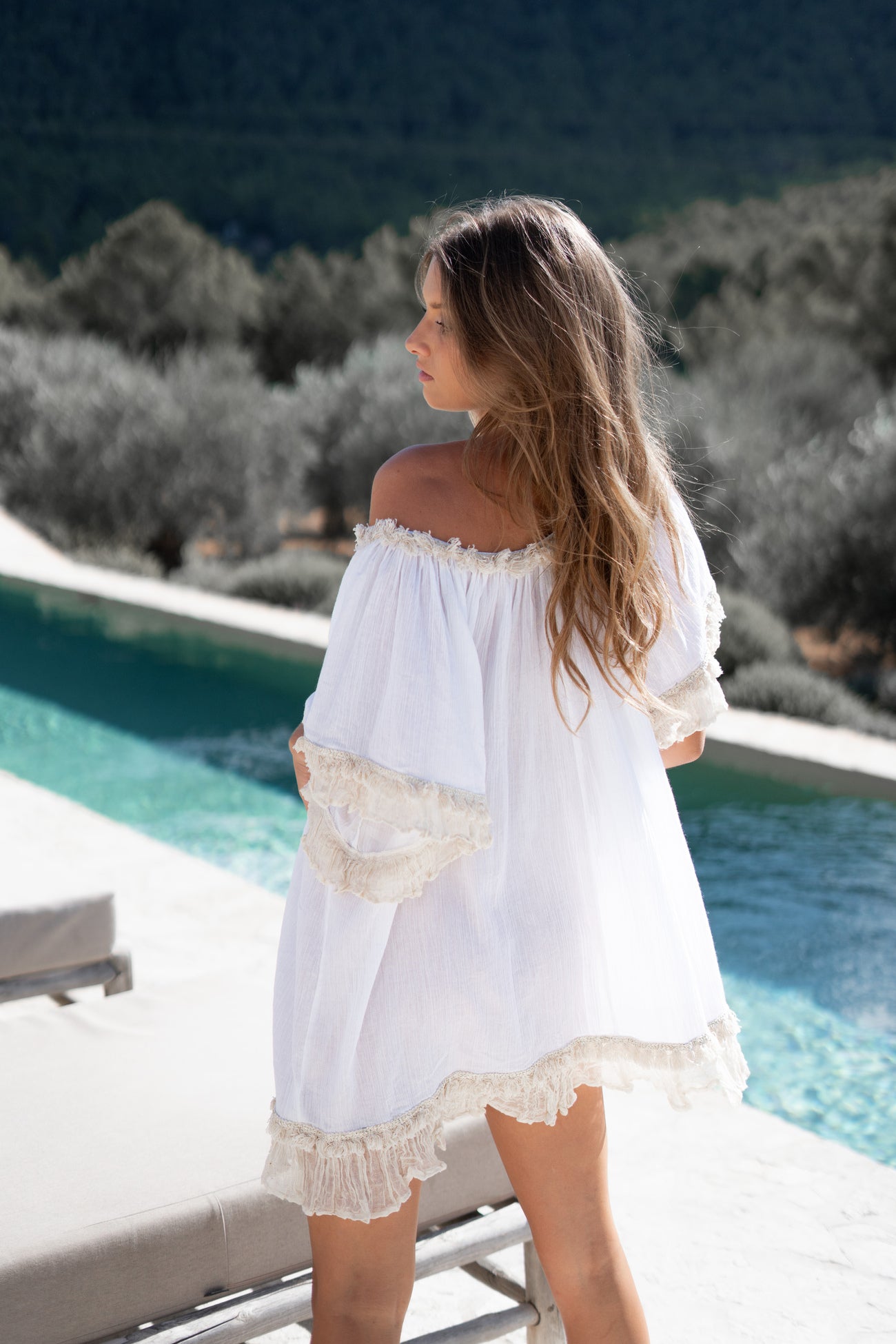 Prenda de estilo bohemio en color blanco de ibzmode, Brands of Ibiza