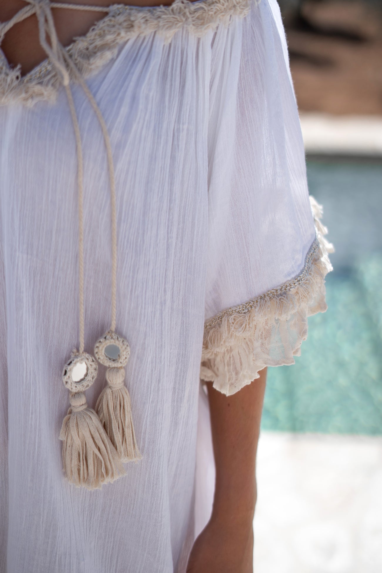 Prenda de estilo bohemio en color blanco de ibzmode, Brands of Ibiza