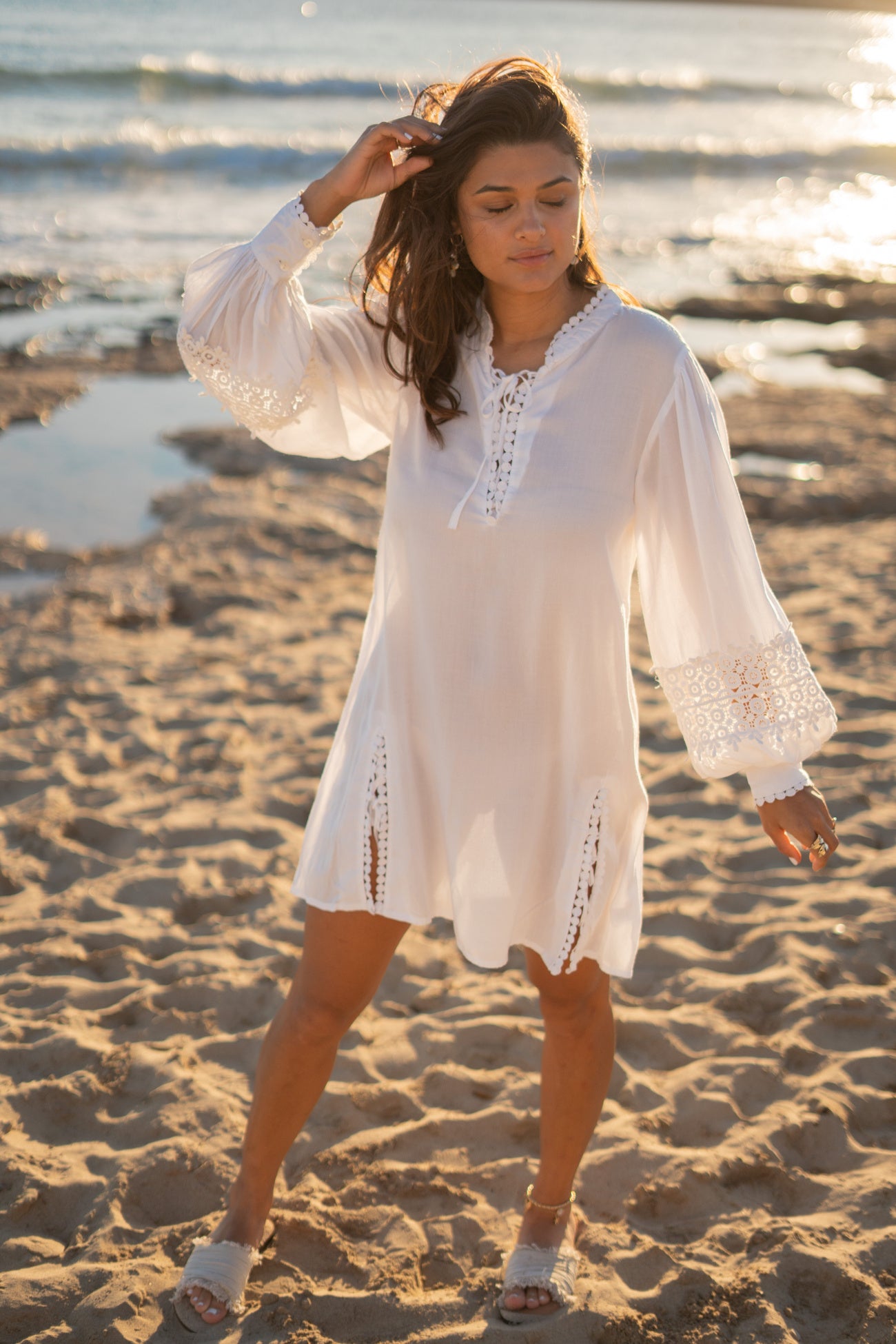 Bohemian item in white van ibzmode, Brands of Ibiza
