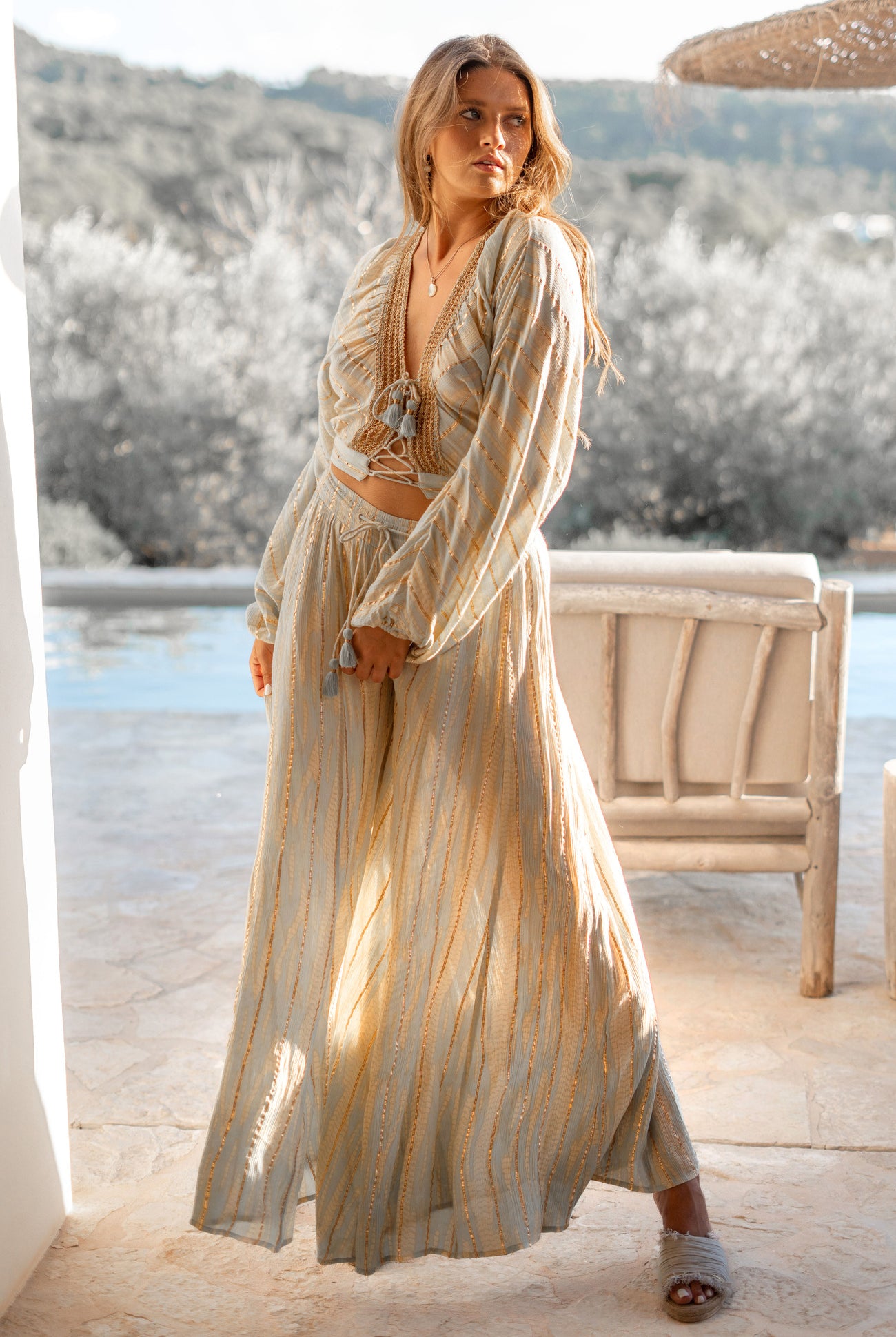 Bohemian broek in mint van ibzmode, Brands of Ibiza