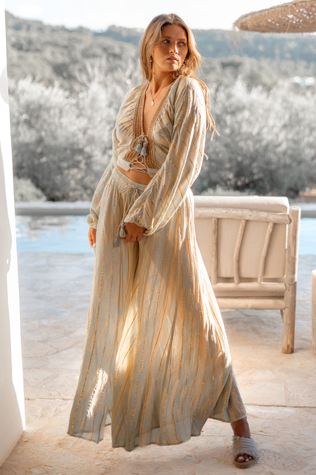 Bohemian broek in mint van ibzmode, Brands of Ibiza