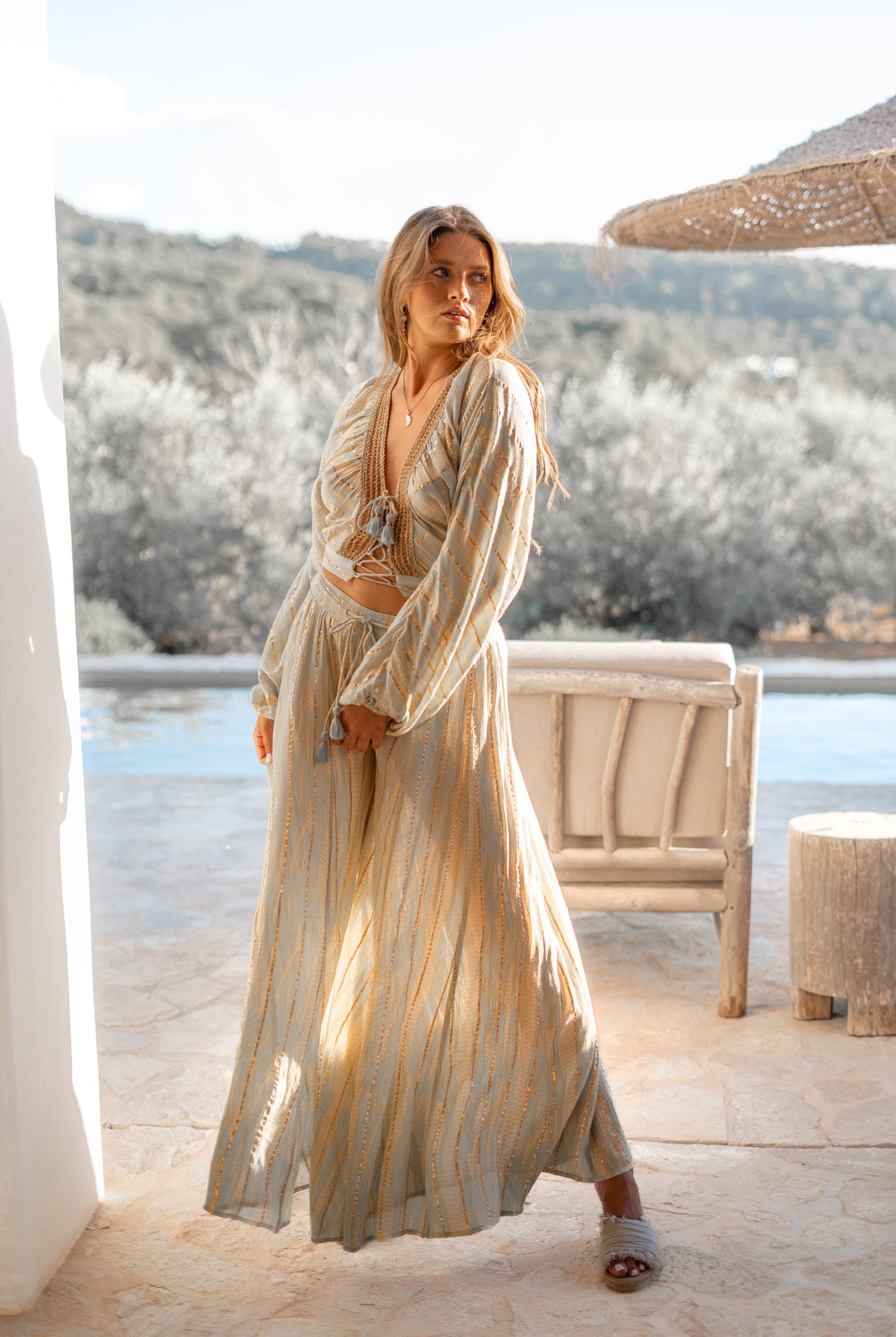 Bohemian broek in mint van ibzmode, Brands of Ibiza