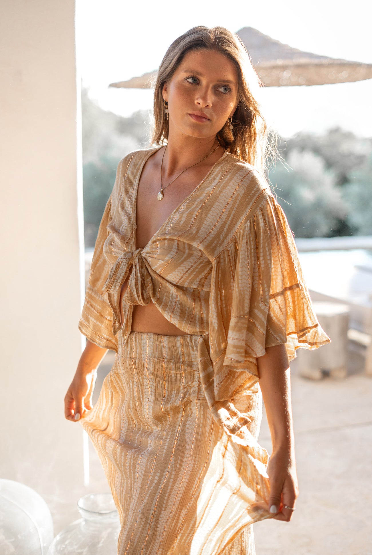 Bohemian top in ecru van ibzmode, Brands of Ibiza