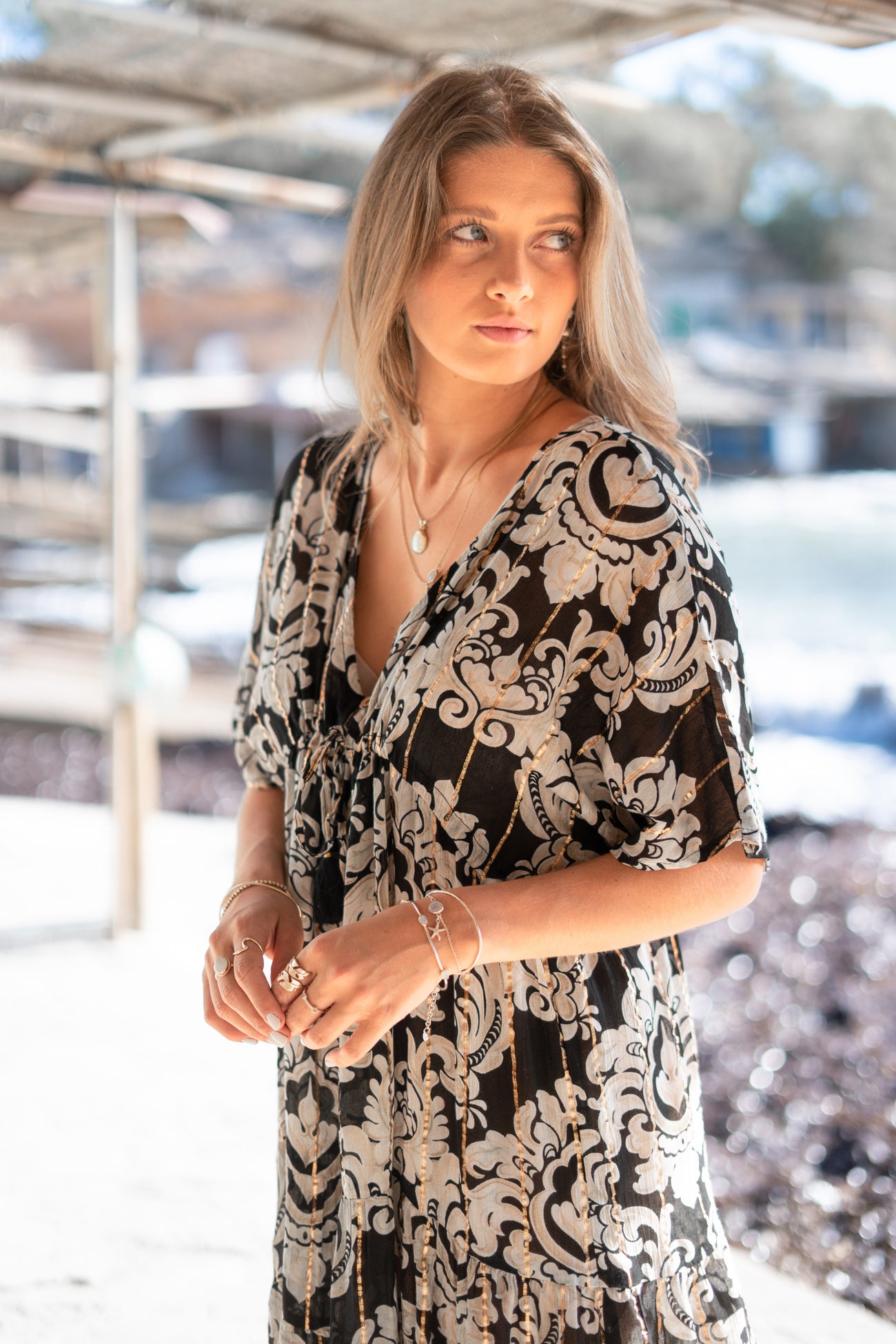 Bohemian jurk in black van ibzmode, Brands of Ibiza