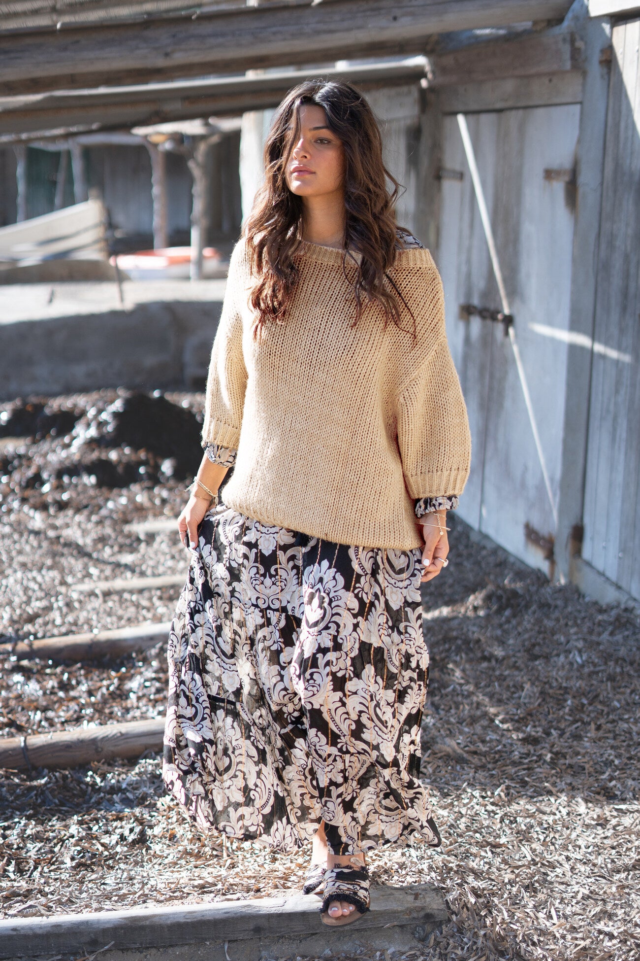 Bohemian item in light taupe van ibzmode, Brands of Ibiza