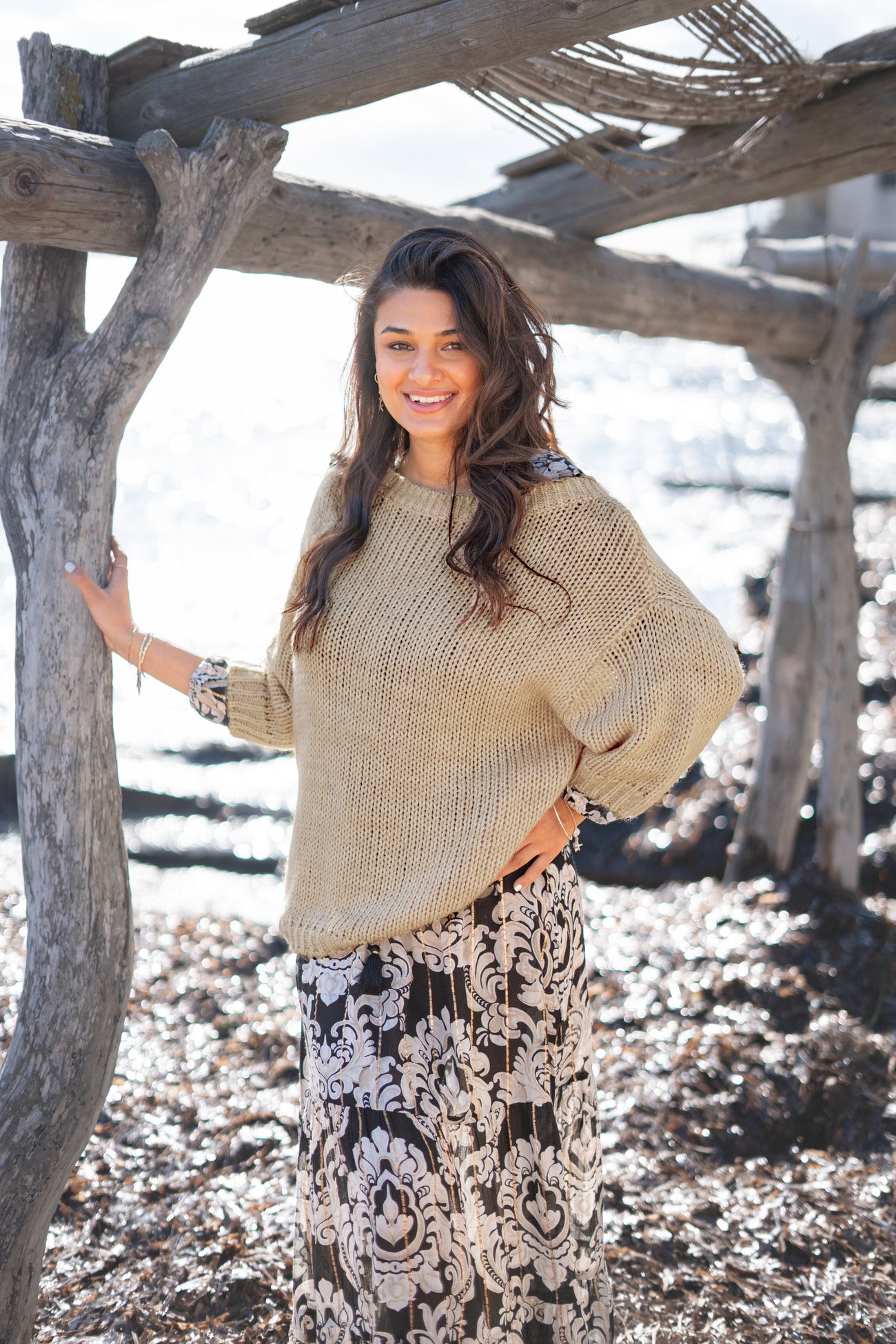 Bohemian item in light taupe van ibzmode, Brands of Ibiza