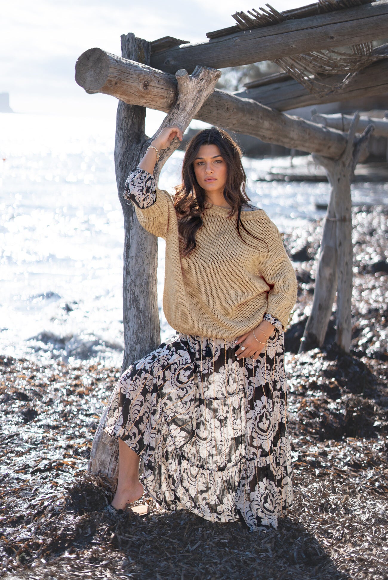 Bohemian item in light taupe van ibzmode, Brands of Ibiza