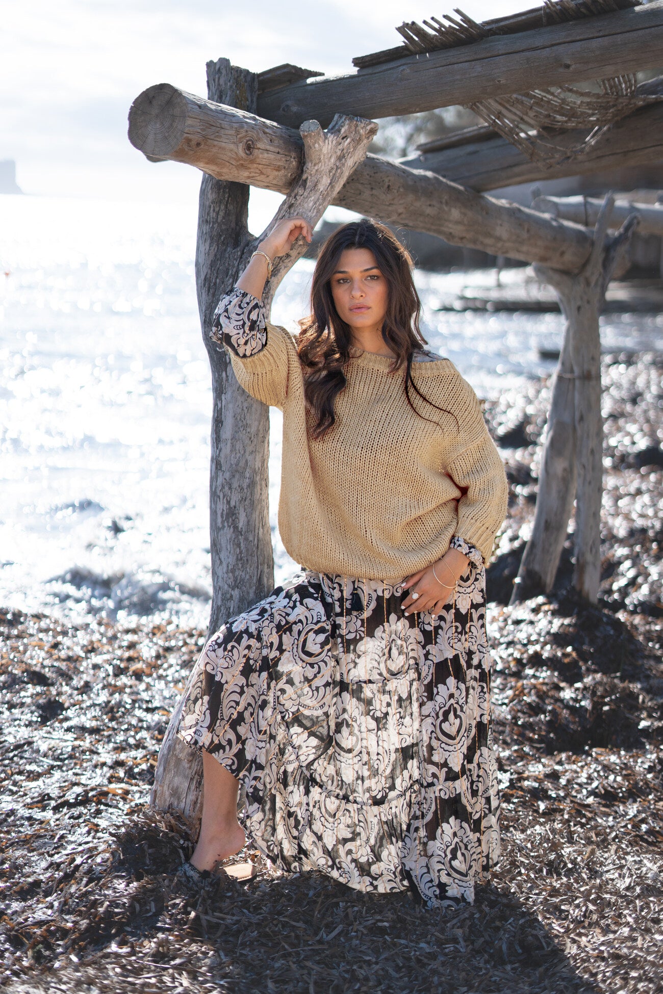 Bohemian item in light taupe van ibzmode, Brands of Ibiza